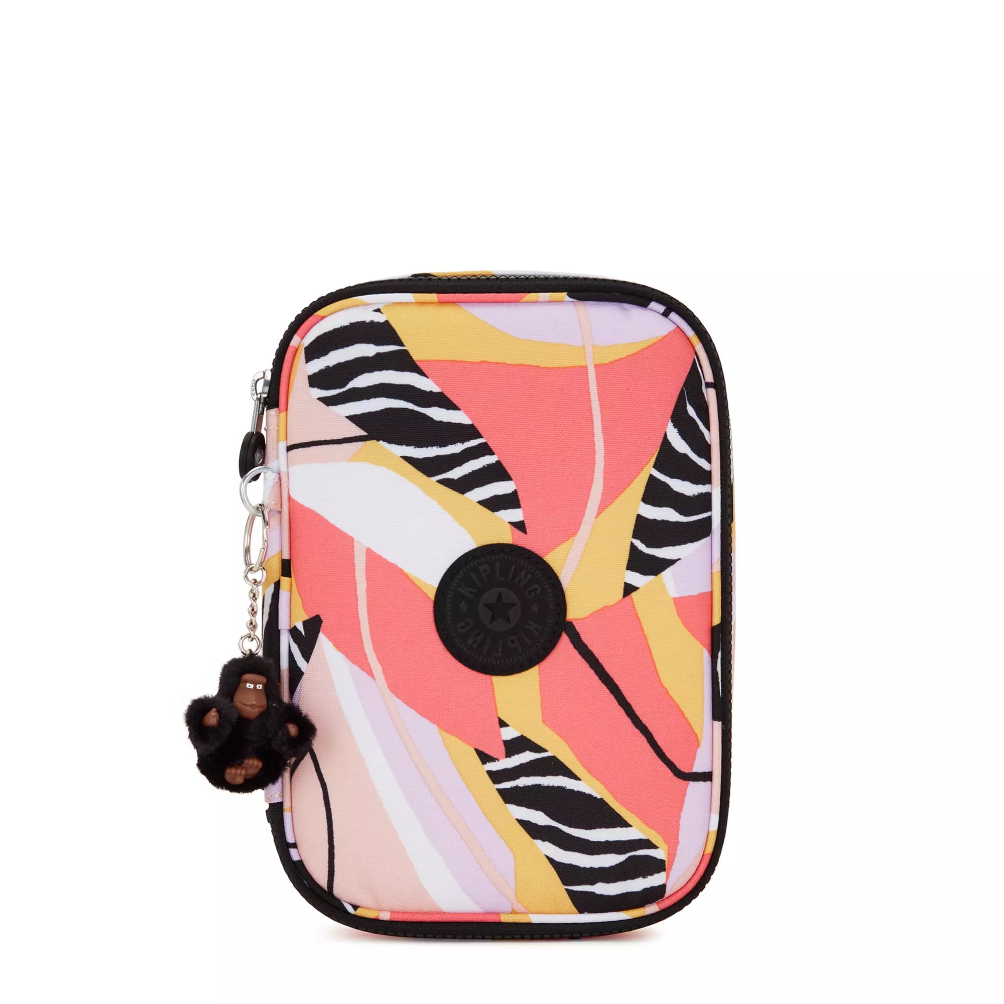 Kipling 100 Pens Printed Abstract Leaves Design Pencil Case - Perfect for School, Office & Travel Organization