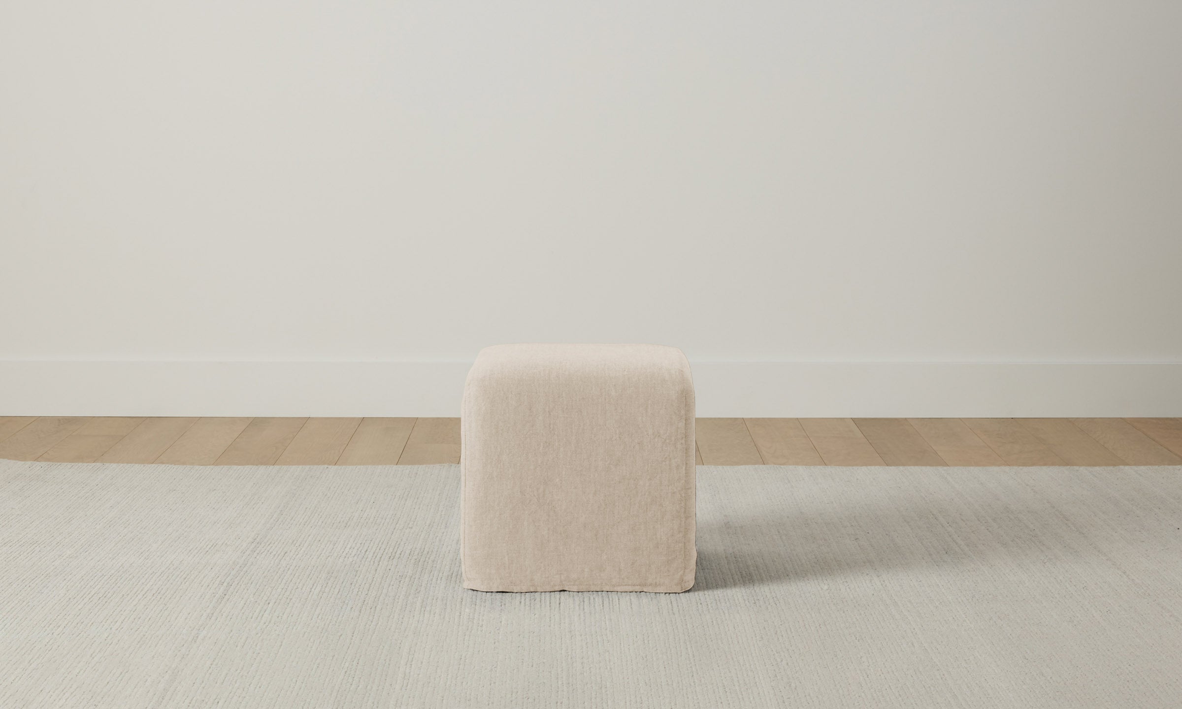 Franklin Ottoman with Heritage Belgian Linen Husk - Premium Storage Bench for Living Room, Bedroom & Entryway