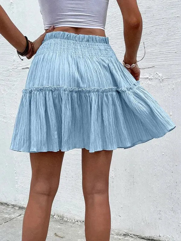 Women's Casual Plain Cake Short Skirt - Flowy Mini Skirt for Summer, Party, and Daily Wear | Comfortable & Stylish A-Line Skirt for Women and Teens