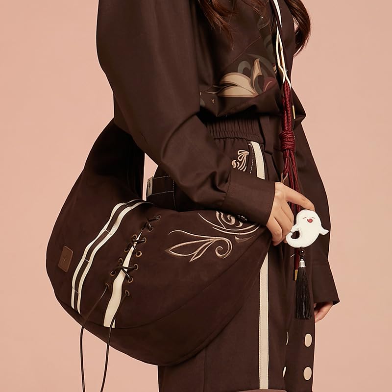 Hu Tao Cosplay Messenger Bag - Anime Genshin Impact Themed Crossbody Bag for School, Work & Travel | Lightweight & Durable