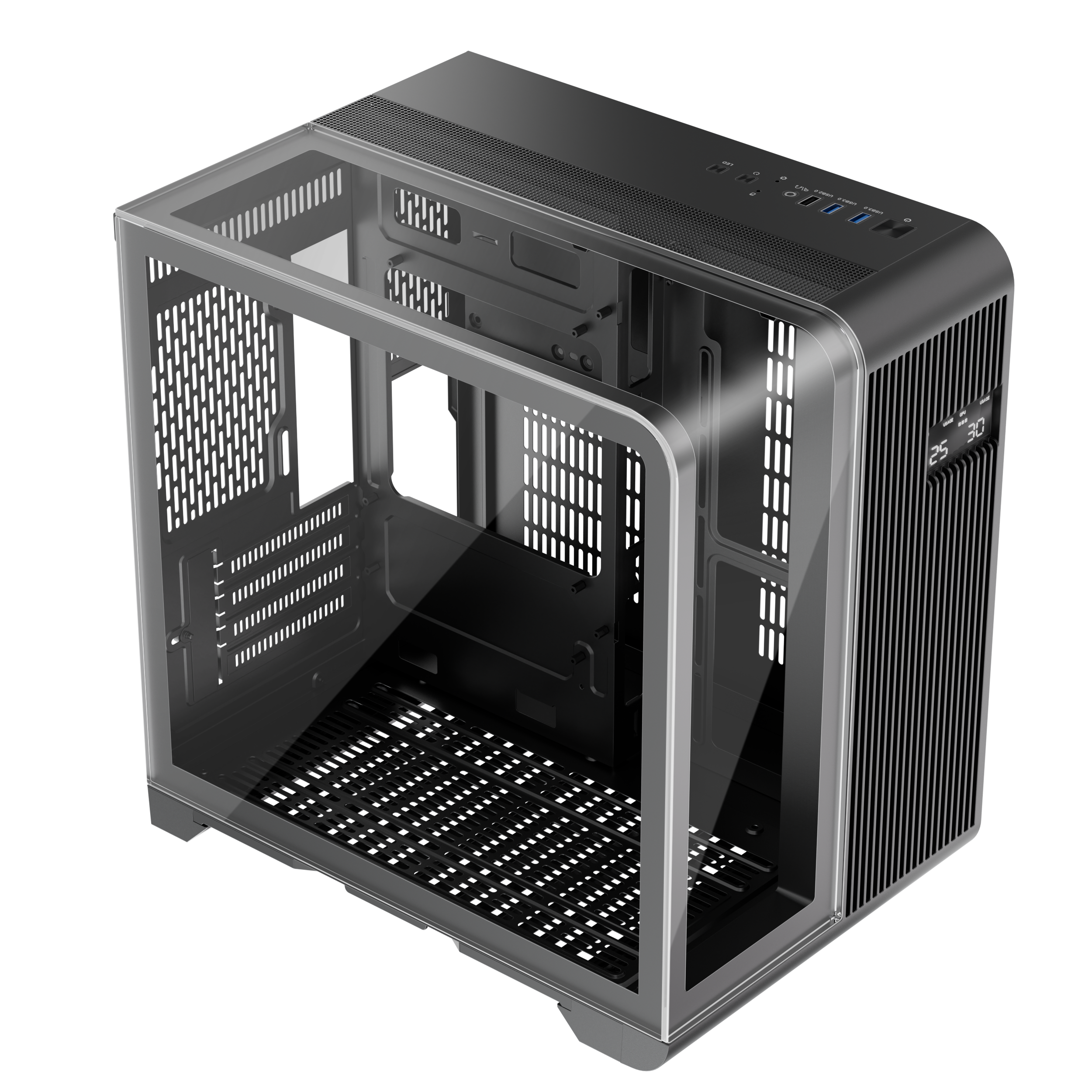 1st Player RT5 M ATX ITX PC Gaming Case - Compact Black Computer Case for High-Performance Gaming PCs | Perfect for Small Form Factor Builds & Home Office Setups