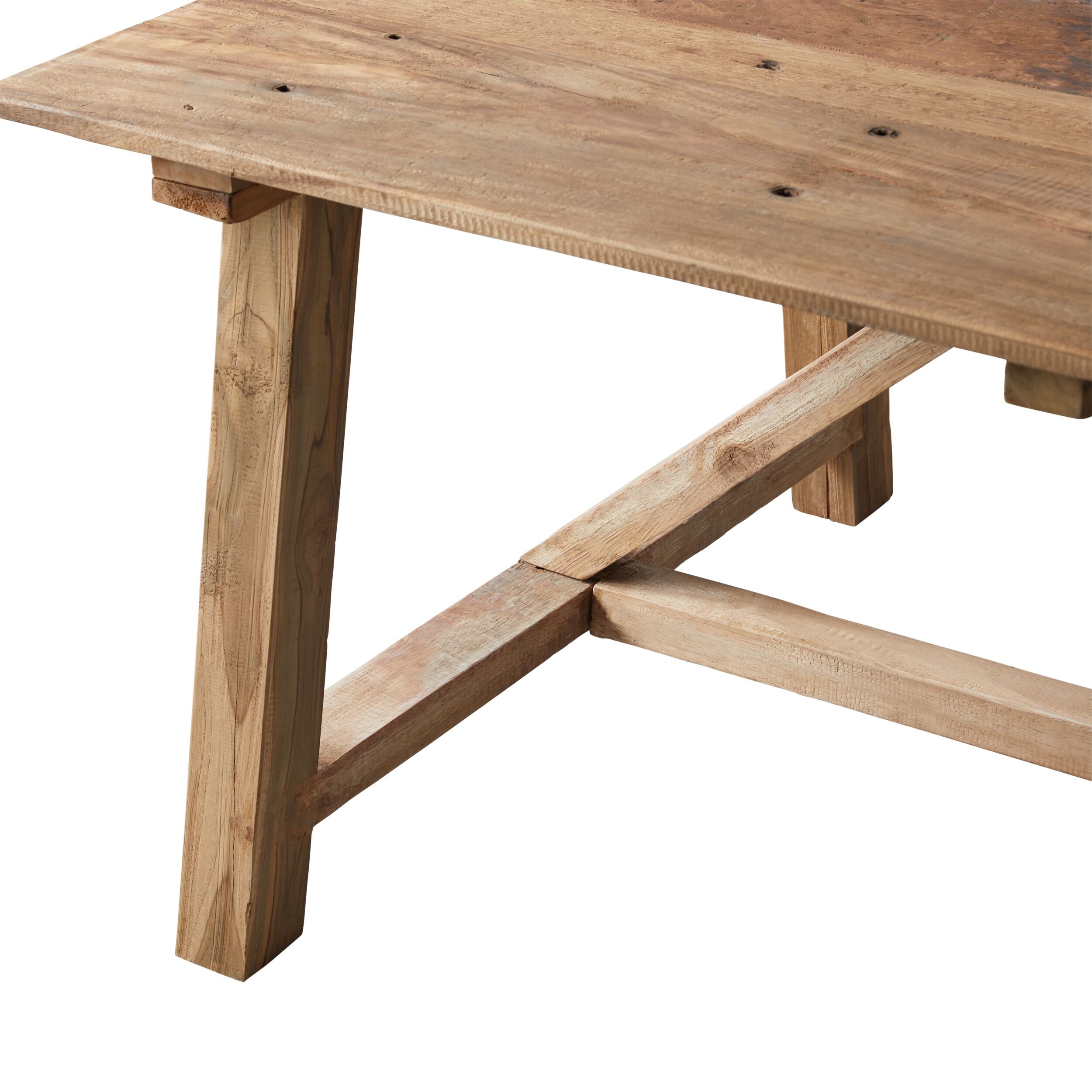 Reclaimed Wood Barndo Dining Table 240x100cm - Rustic Farmhouse Style for Kitchen, Dining Room & Outdoor Entertaining