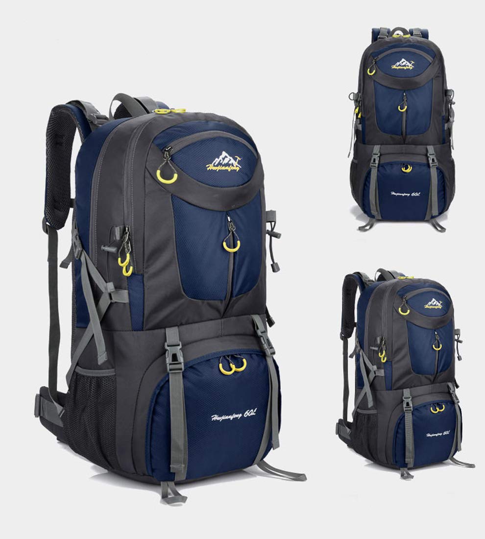 Rojeam 40L/50L/60L Lightweight Hiking Backpack - Waterproof Travel Daypack for Outdoor Activities, Trekking, Camping & Cycling - Durable Navy Blue Sport Backpack (50L) - Perfect for Weekend Trips, Mountain Climbing & Daily Commute