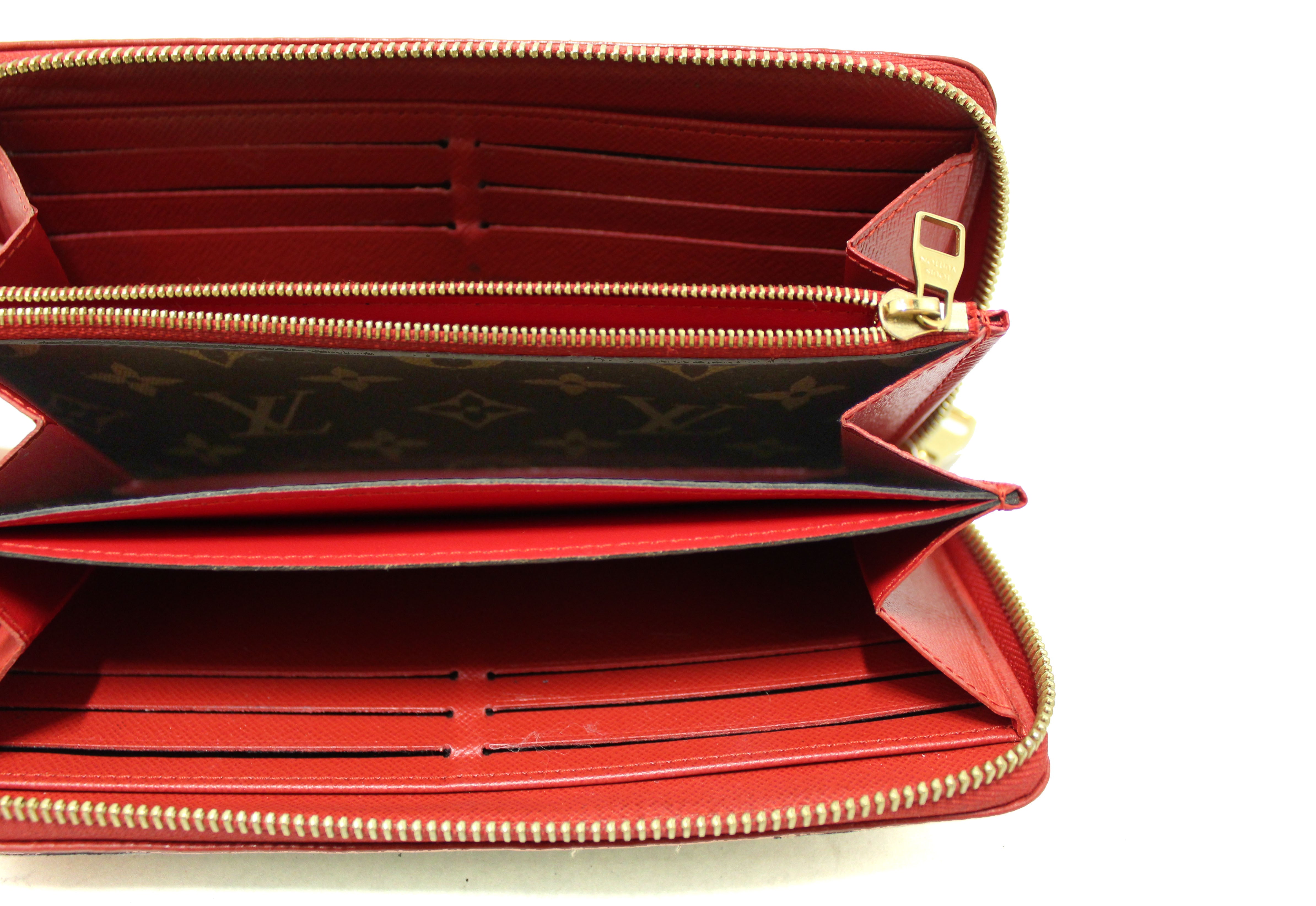 Authentic Louis Vuitton Cerise Monogram Retiro Zippy Long Wallet for Women - Genuine Leather Luxury Zip Around Wallet - Perfect for Everyday Use, Travel & Gift Giving