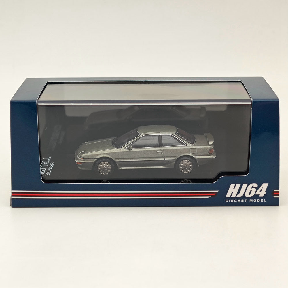 1/64 Scale Toyota Sprinter Trueno GT Apex AE92 Diecast Model Car - Grayish Green Metallic (HJ641060AGY) | Hobby Japan Collectible for Car Enthusiasts & Display in Home/Office