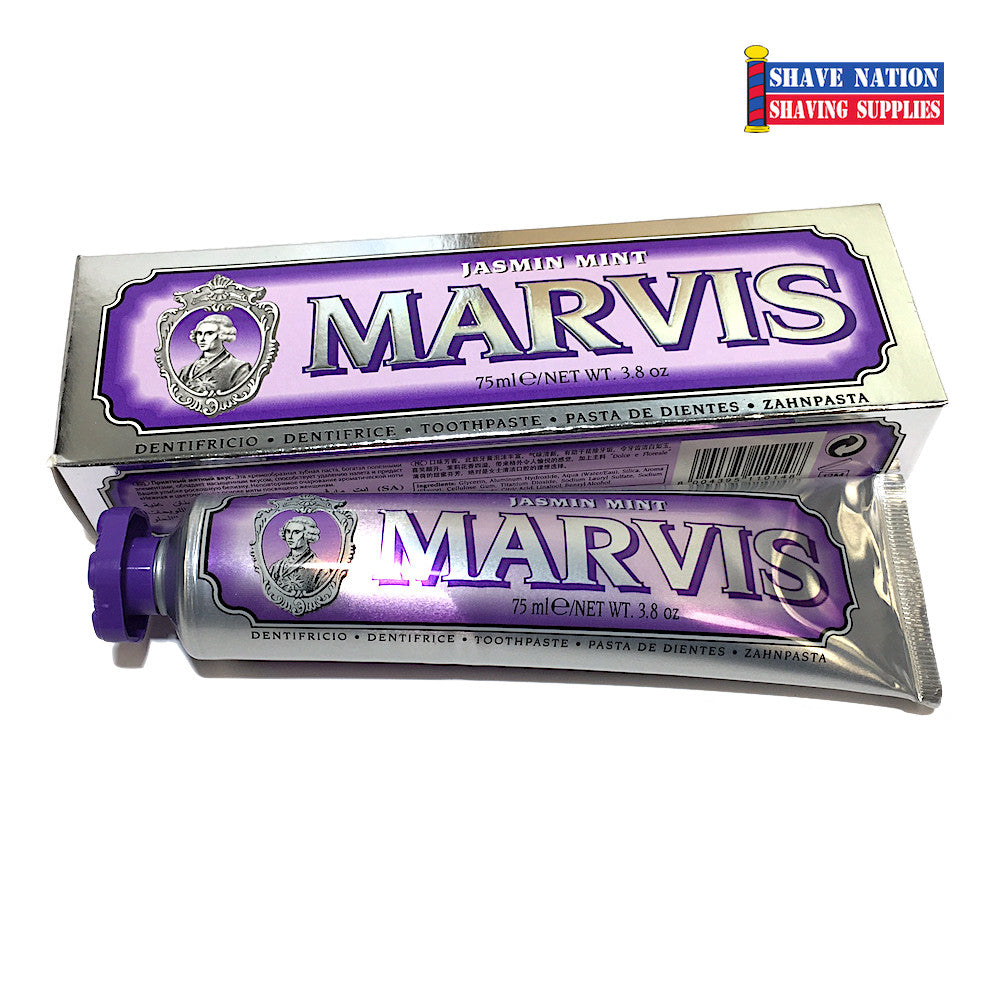 Marvis Jasmine Mint Toothpaste - Natural Fresh Breath for Daily Oral Care - Perfect for Home & Travel Use