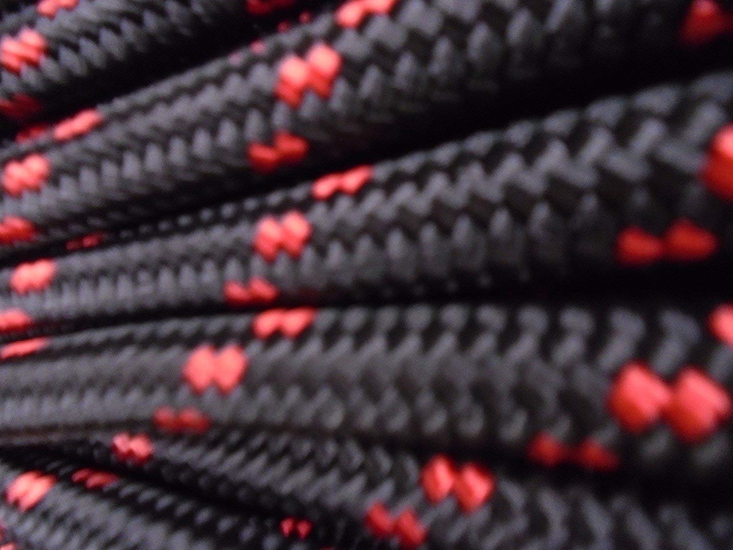 7/16 Inch Double Braid Polyester Rope - 150ft Black & Red Heavy Duty Marine Rope for Boating, Camping, Towing & Outdoor Activities