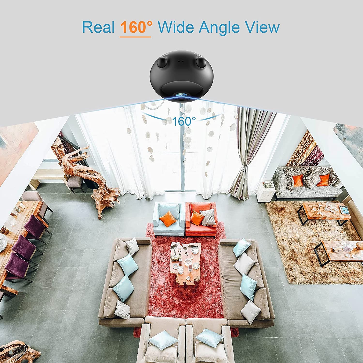 Mini Spy Camera 1080P HD - WiFi Hidden Camera with Night Vision & Motion Detection | Portable Nanny Cam for Home Security | App Remote Access Indoor Surveillance | Perfect for Baby Monitoring, Pet Watching & Office Security