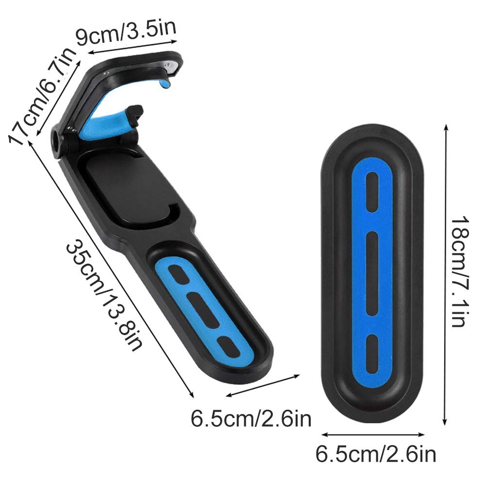 **ABS Bike Wall Mount Hook - Heavy Duty Bike Storage Rack Hanger for Mountain & Road Bikes - Space Saving Bike Parking Solution for Garage, Home, or Apartment (Black/Blue)**