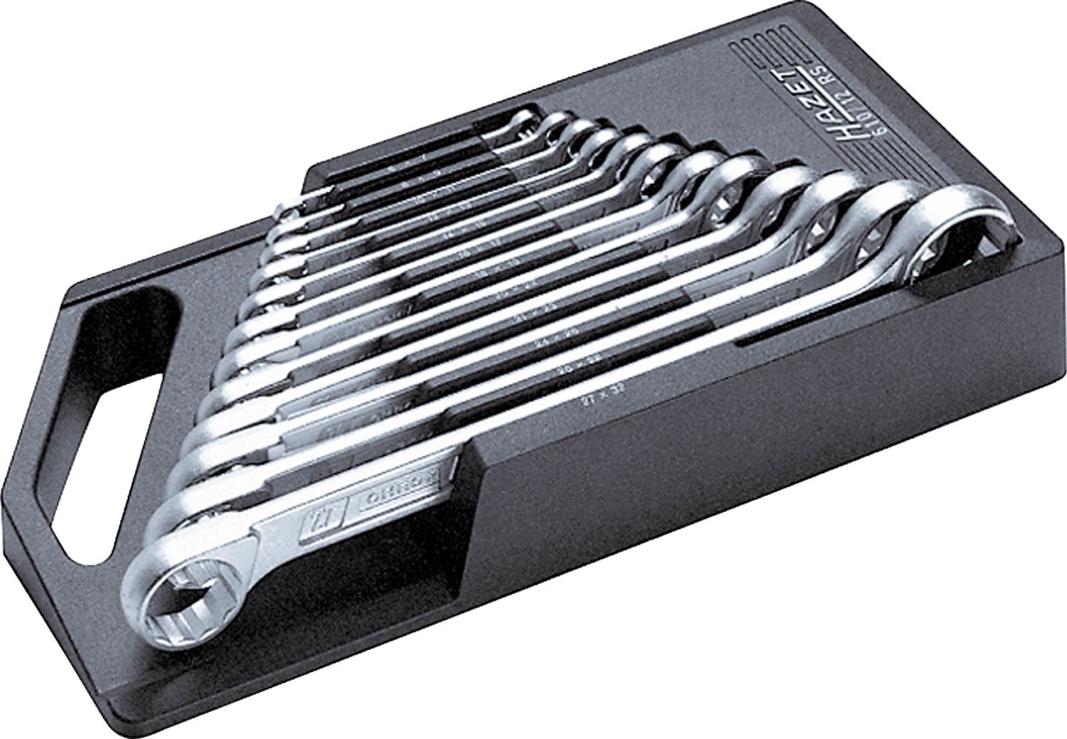 Hazet 610N/12RS Professional Socket Wrench Set - 12-Piece Metric Sockets for Automotive & Mechanical Repairs - Perfect for DIY, Garage, and Workshop Use