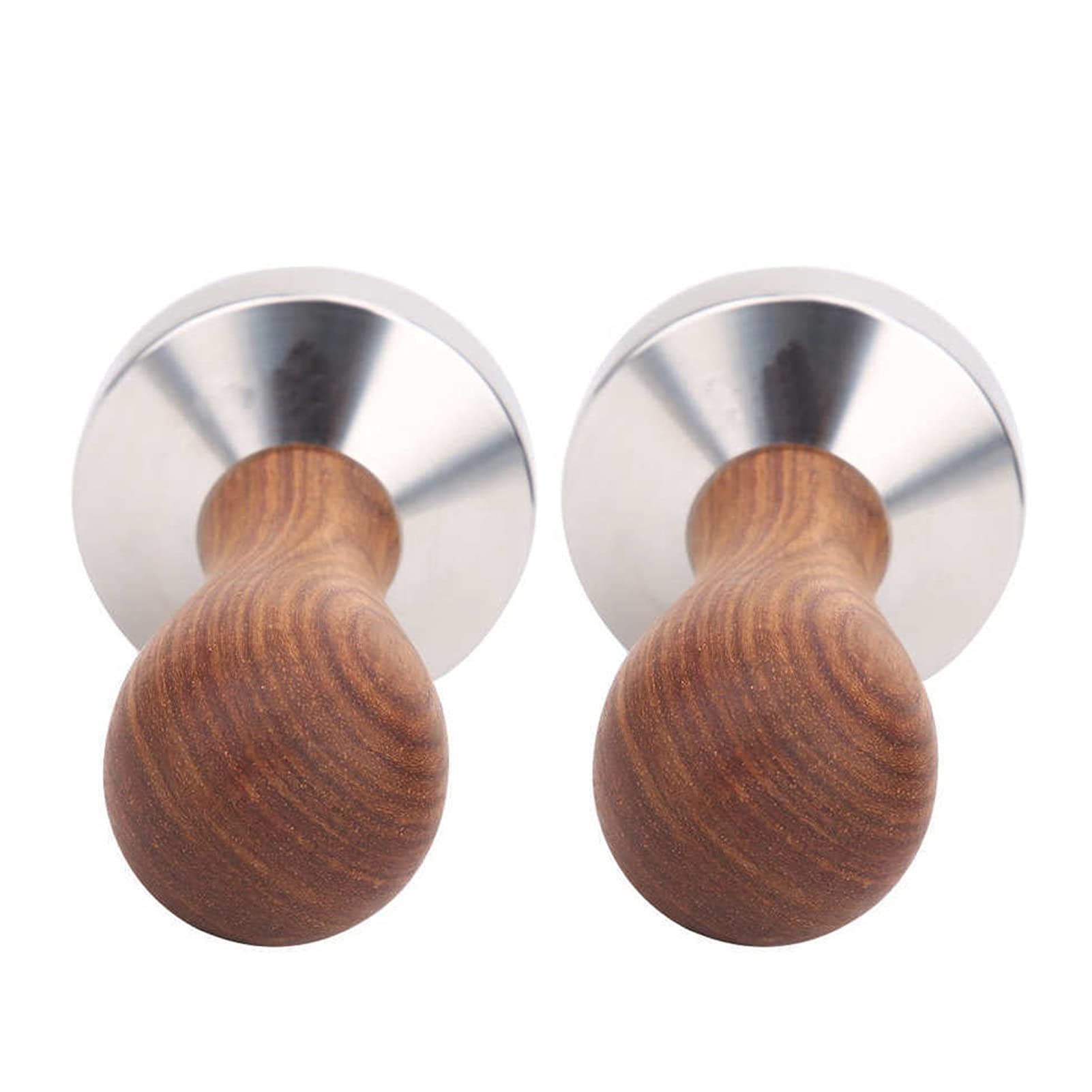 Premium Stainless Steel Coffee Tamper with Wooden Handle - 57.5mm Barista Tool for Espresso Machine, Perfect for Home Brewing & Professional Coffee Shops - Durable Powder Press Tool for Consistent Tamping