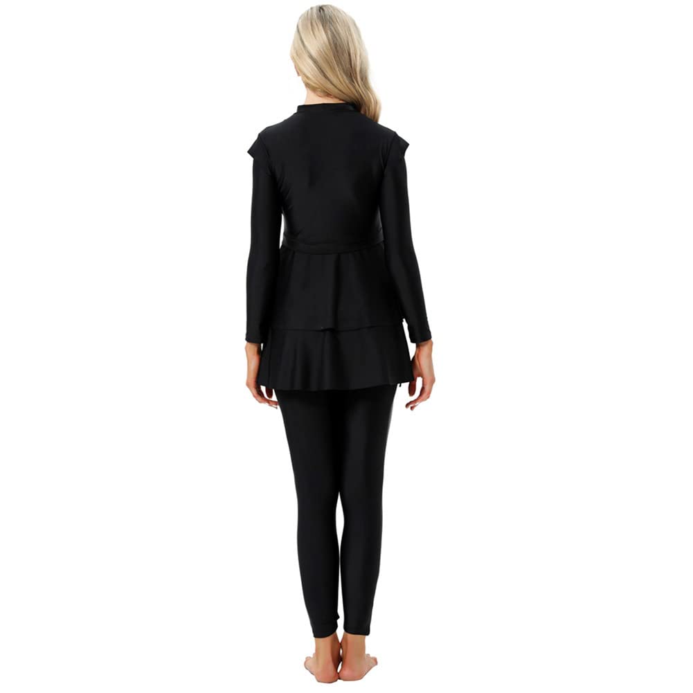 Modest Islamic Burkini Swimwear for Women - Full Coverage Hijab Swimsuit with Swim Cap & Pants - Perfect for Beach, Pool & Water Sports