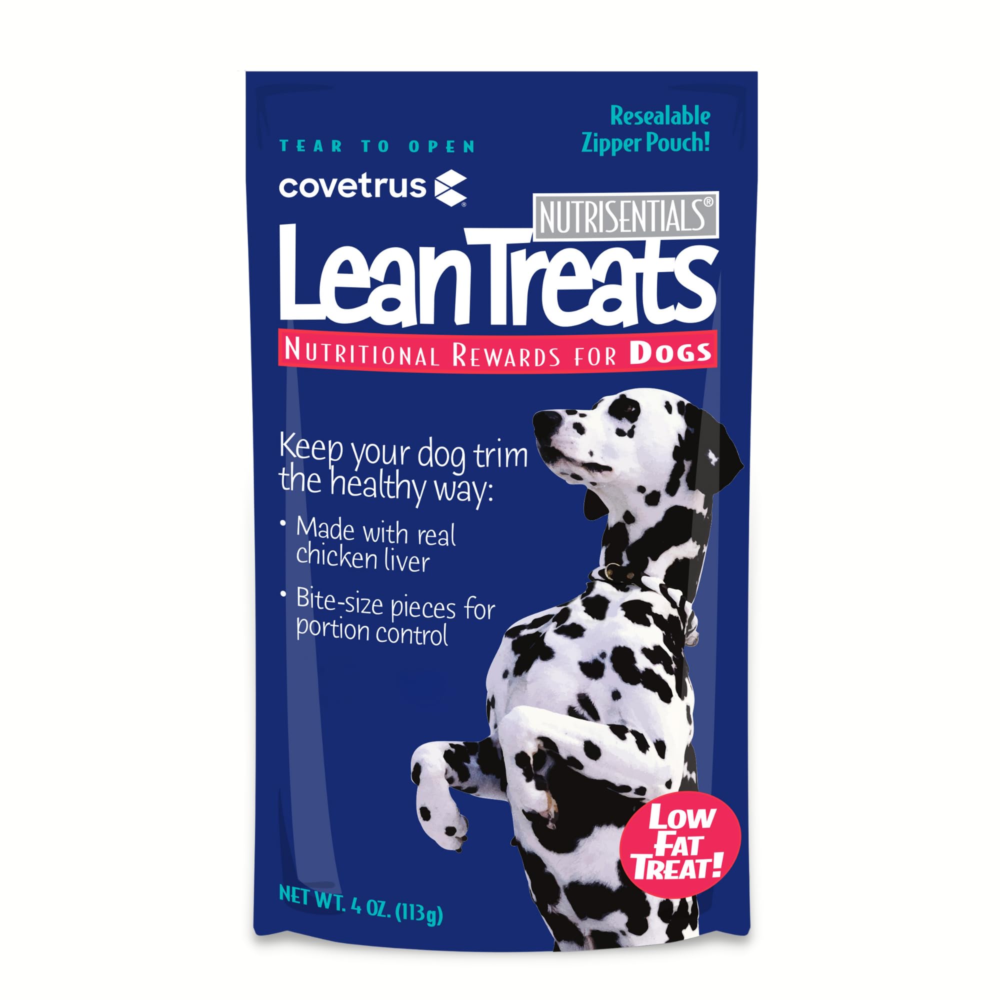 Nutrisential Lean Treats for Dogs - Low Fat Soft Dog Treats for Small, Medium & Large Breeds - Healthy Chicken Flavor Bite-Sized K9 Snacks - 3 Pack (4oz Each) - Perfect for Training, Rewards & Weight Management
