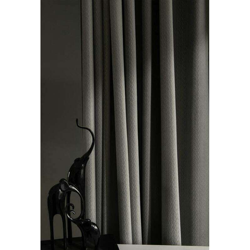 Taylor H. Luxury Jacquard Velvet Woven Design Curtains - Morandi Gray | Premium Blackout Drapes for Living Room, Bedroom & Home Decor