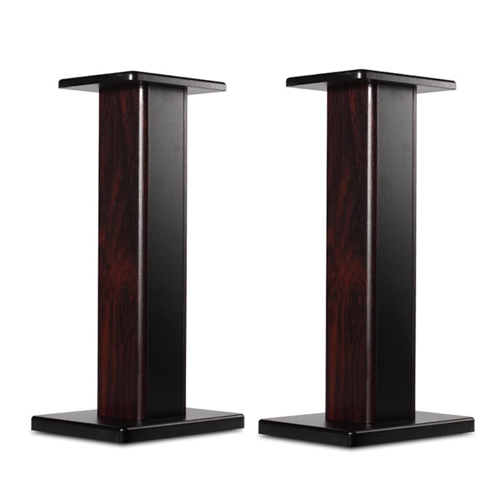 Premium Walnut Wood Speaker Stand - 30x23x70cm Shockproof & Non-Slip Floor Stand for Studio Monitors, Bookshelf & Bluetooth Speakers - Fillable with Sand for Enhanced Stability - Perfect for Home Theater, Music Studio & Gaming Setup