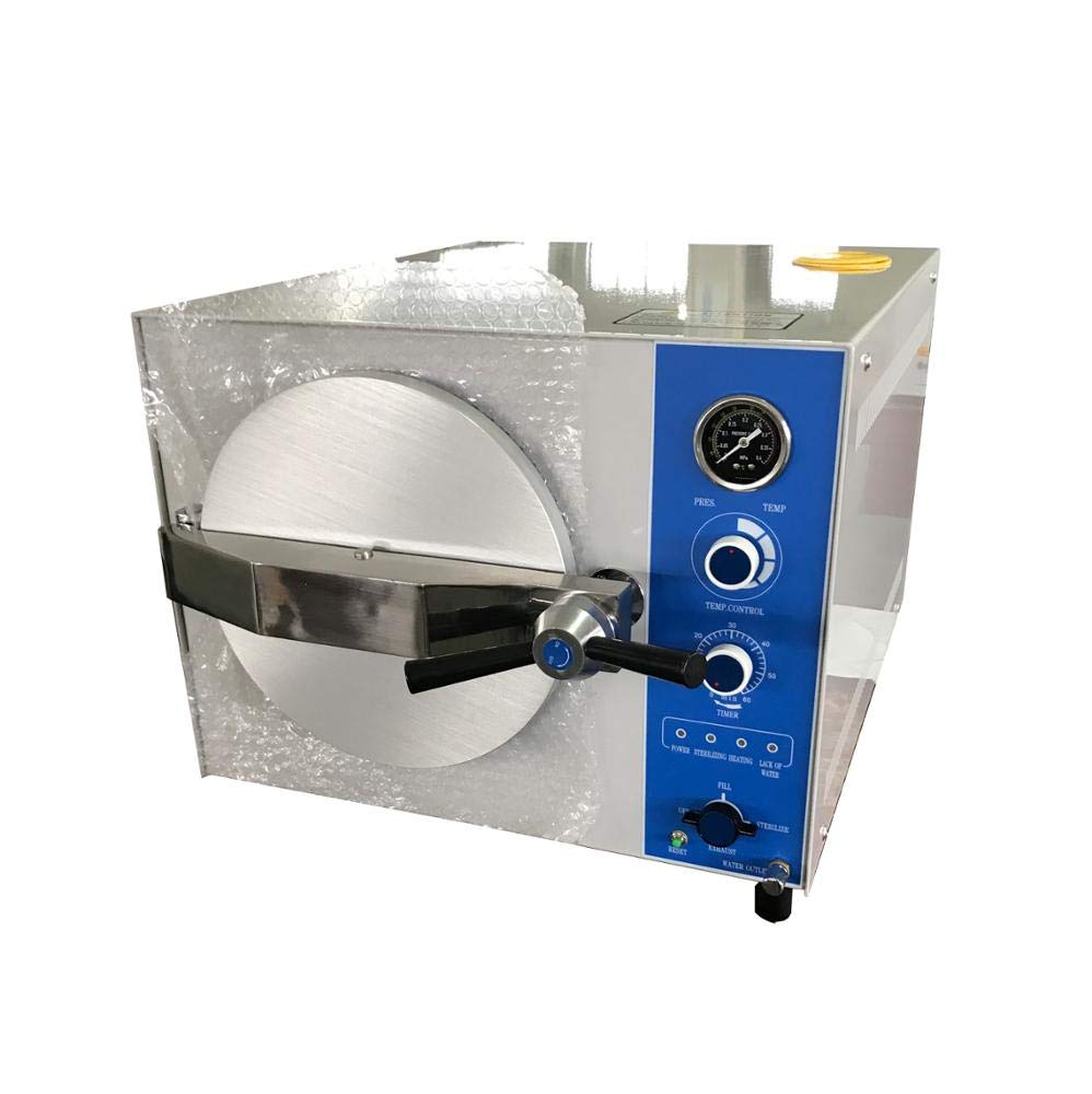 24L Lab Autoclave Steam Sterilizer with 0-60 Minute Timer - Compact Tabletop Medical Equipment for Dental Clinics, Tattoo Studios & Beauty Salons