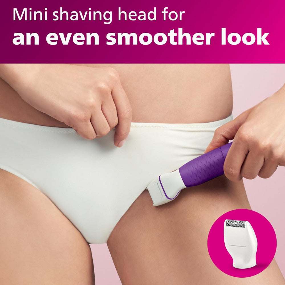 PHILIPS BRT383/50 Essential Bikini Trimmer for Women - Waterproof & Painless Hair Removal - Perfect for Travel & Sensitive Skin Care