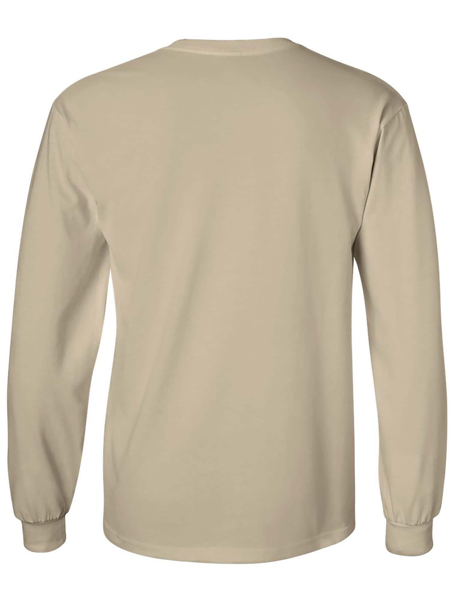 US Army Star Modern Logo Long Sleeve T-Shirt in Sand - Military Style Casual Wear for Men, Outdoor Activities & Patriotic Events