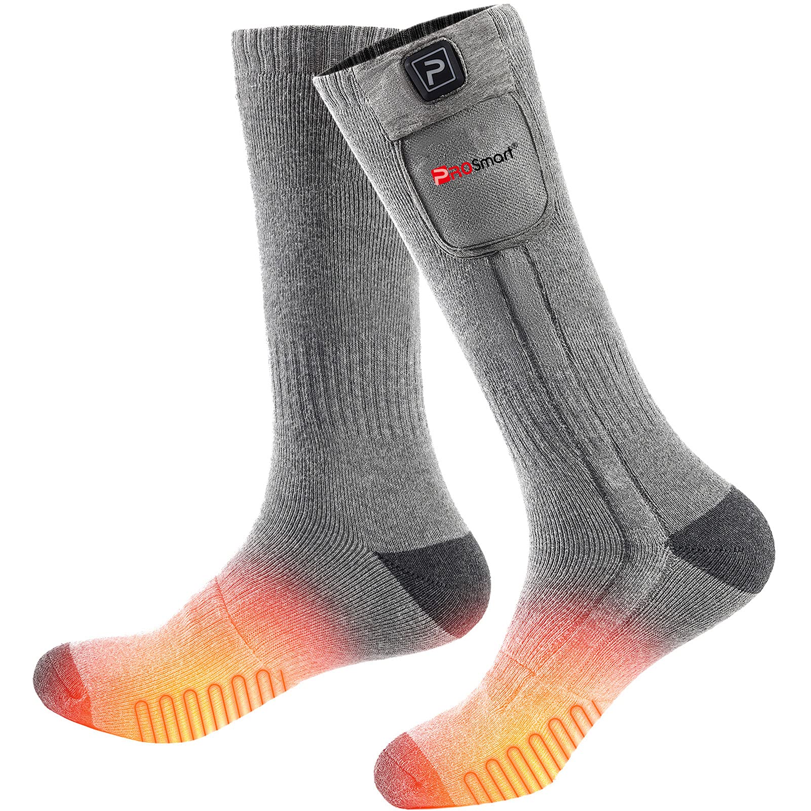 PROSmart Rechargeable Heated Socks for Men & Women - Battery Powered Electric Thermal Warming Socks for Winter, Hunting, Skiing & Camping - Perfect for Cold Weather Outdoor Activities & Arthritis Pain Relief