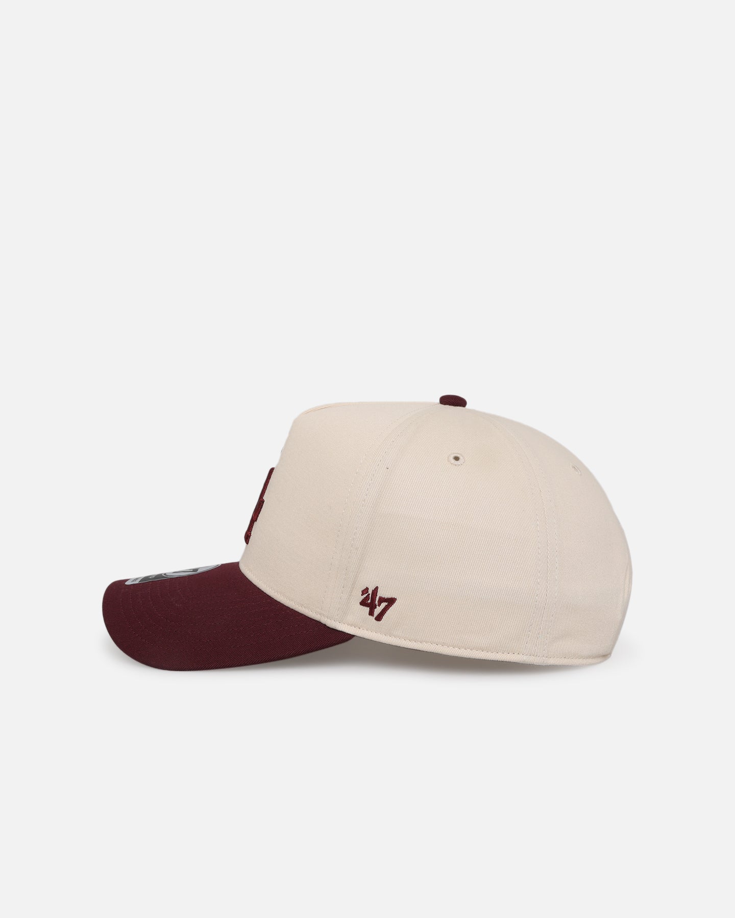 47 Brand Los Angeles Dodgers 'Two Tone Dodgers' 47 MVP DT Snapback Cap - Dark Maroon Adjustable Baseball Hat for Men & Women - Perfect for Games, Fan Gear & Streetwear Fashion