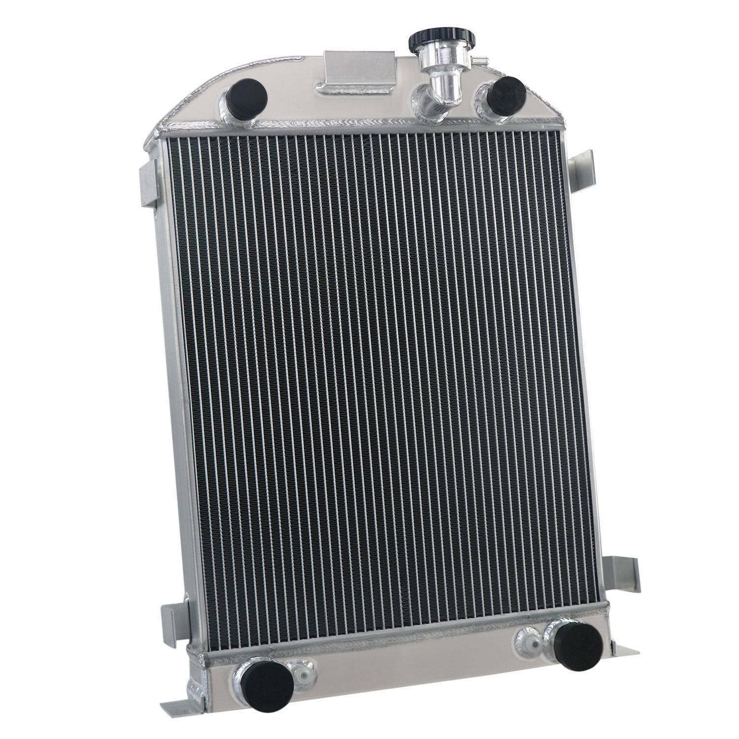 Ford Model A & B 3.3L L4 Aluminum Radiator (1930-1932) - 4 Row High Performance Cooling System with 16