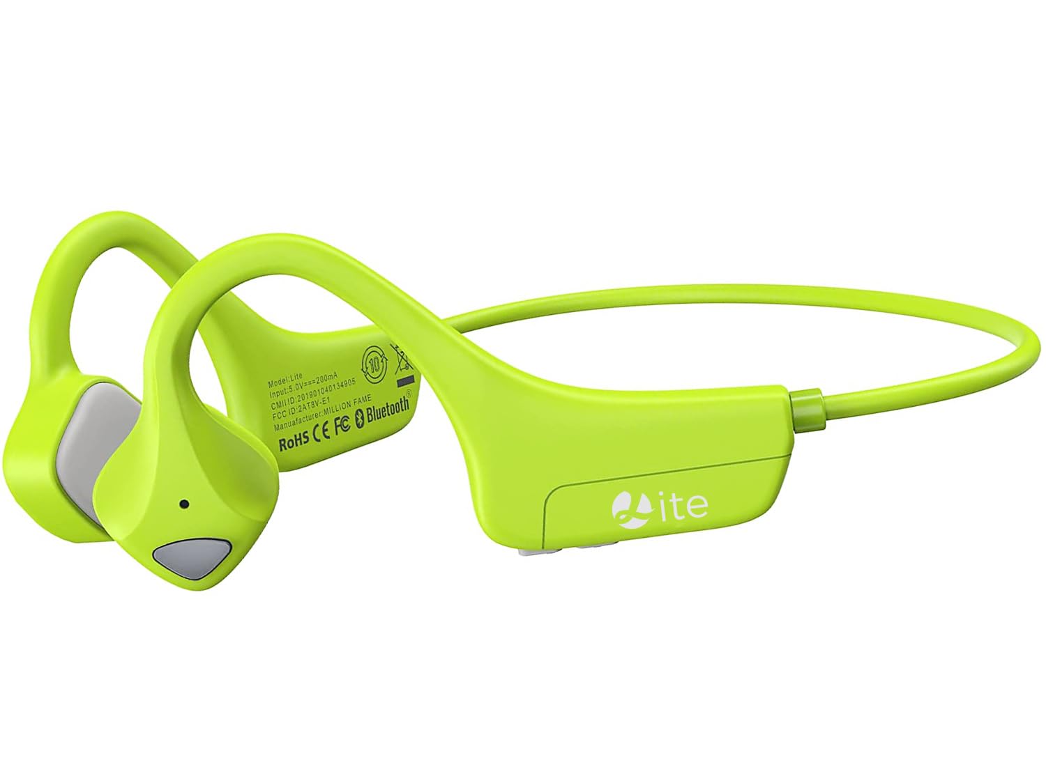 MASTJUST Bluetooth Bone Conduction Headphones - Wireless Open-Ear Sports Headset with Mic, IPX5 Waterproof & Sweatproof for Running, Workout, Gym, Cycling, Swimming | Comfortable & Secure Fit (Green)