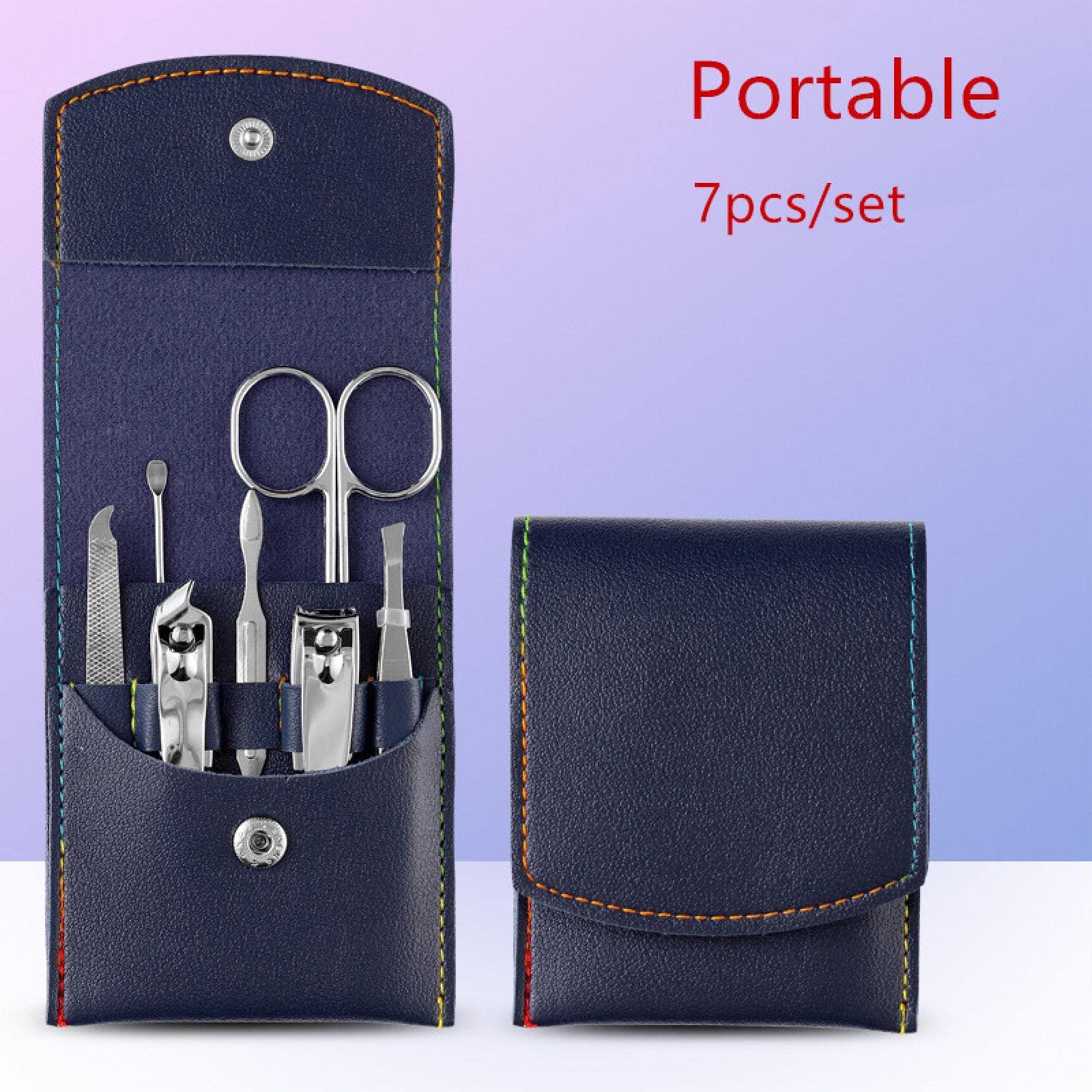 7-Piece Professional Nail Clipper Set - Portable Travel Pedicure Kit with Scissors, Nail Trimmer, Cutter & File for Home, Salon & On-the-Go Hygiene Care