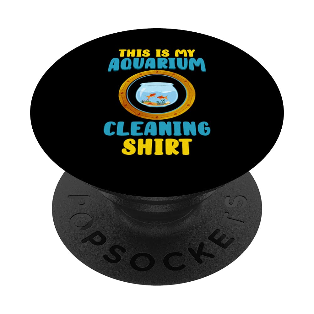 Aquarium Cleaning Fish PopGrip - Swappable Phone Grip for Fish Lovers | Perfect for Aquarium Enthusiasts