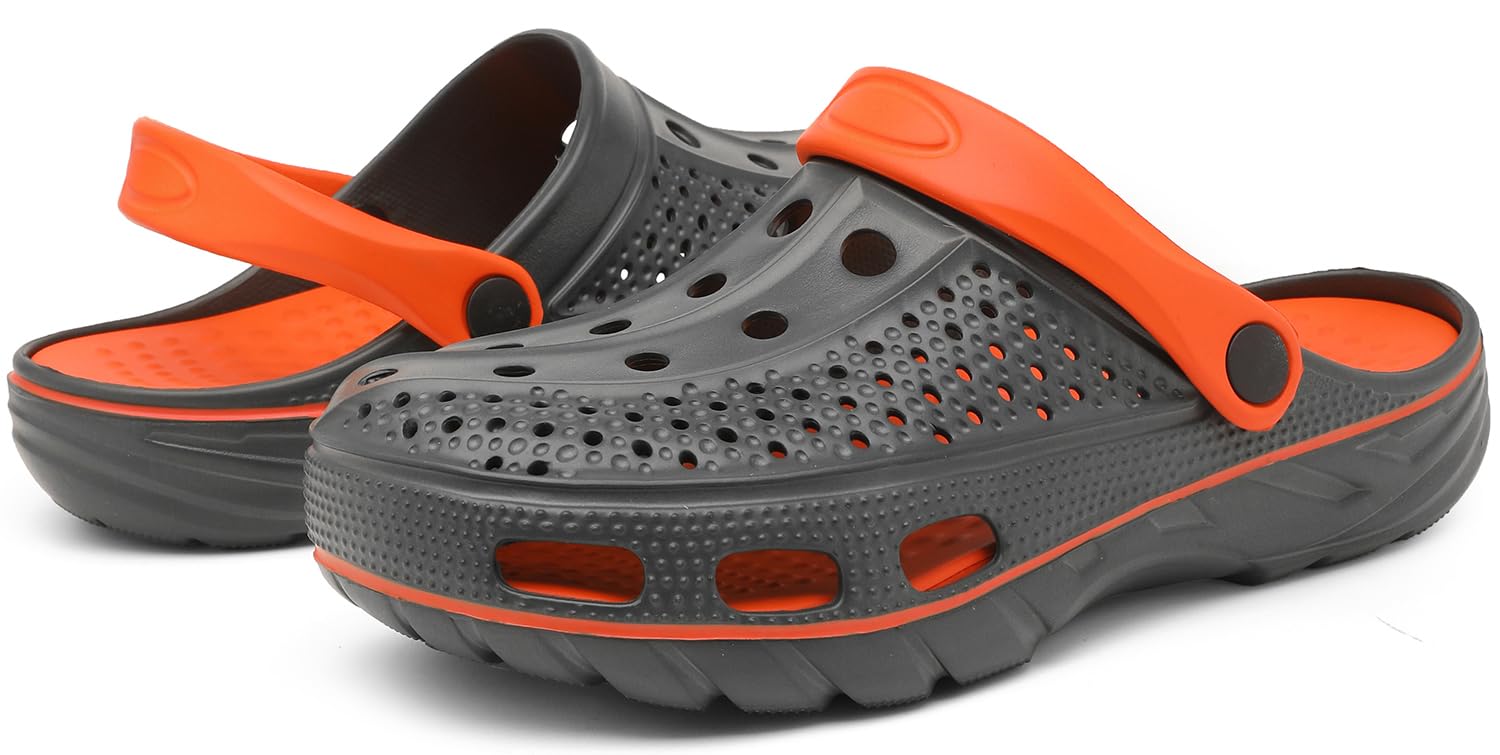 ChayChax Arch Support Clogs for Men & Women - Slip-On Garden Shoes with Removable Cushion Footbed - Comfortable Outdoor Beach Slippers for Walking, Gardening & Relaxation