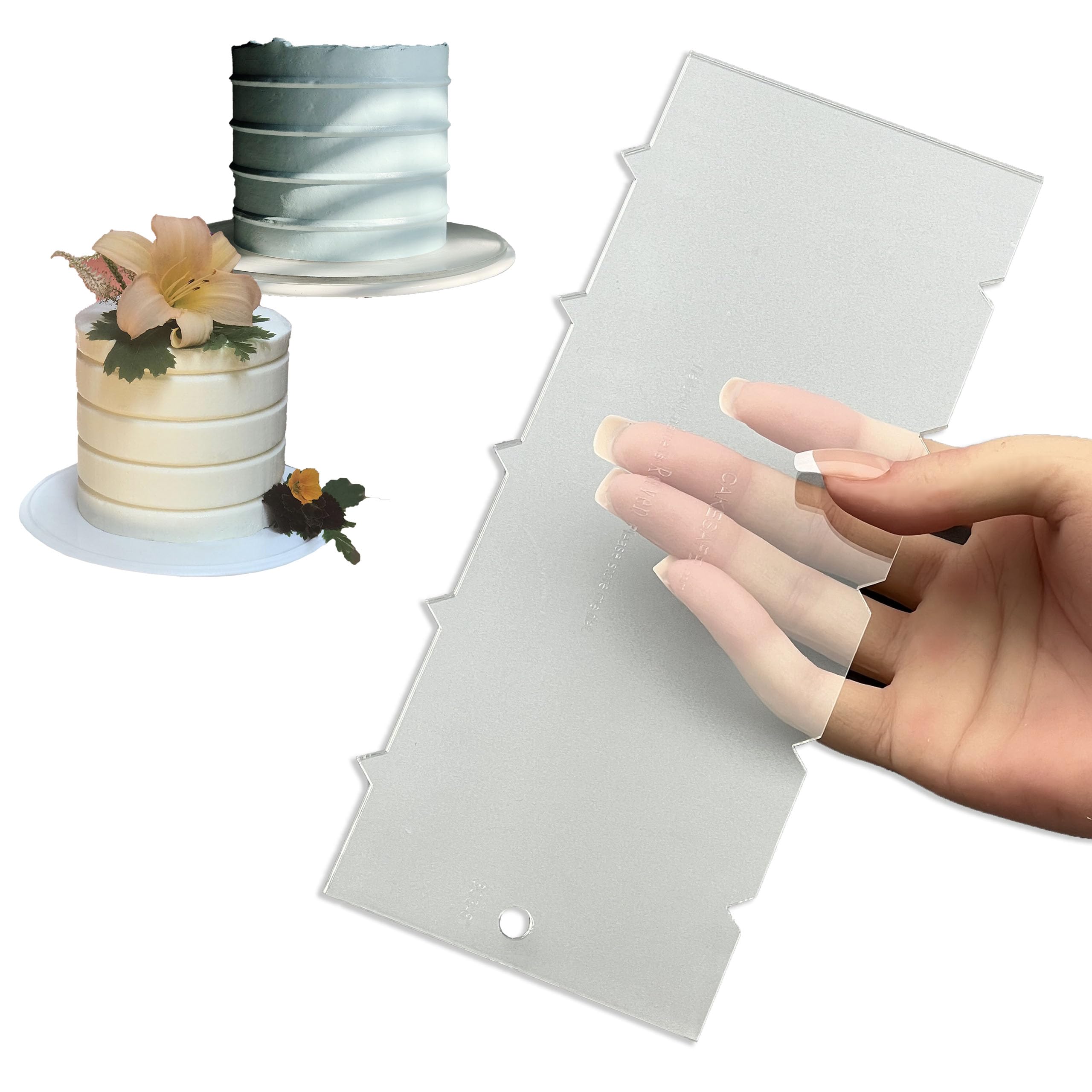 Professional Cake Comb Raven - Stainless Steel Baking Decorating Tool for Perfect Cake Frosting | Ideal for Bakers, Home Bakers & Cake Decorating Enthusiasts | Great for Birthday Cakes, Wedding Cakes & Dessert Decorating