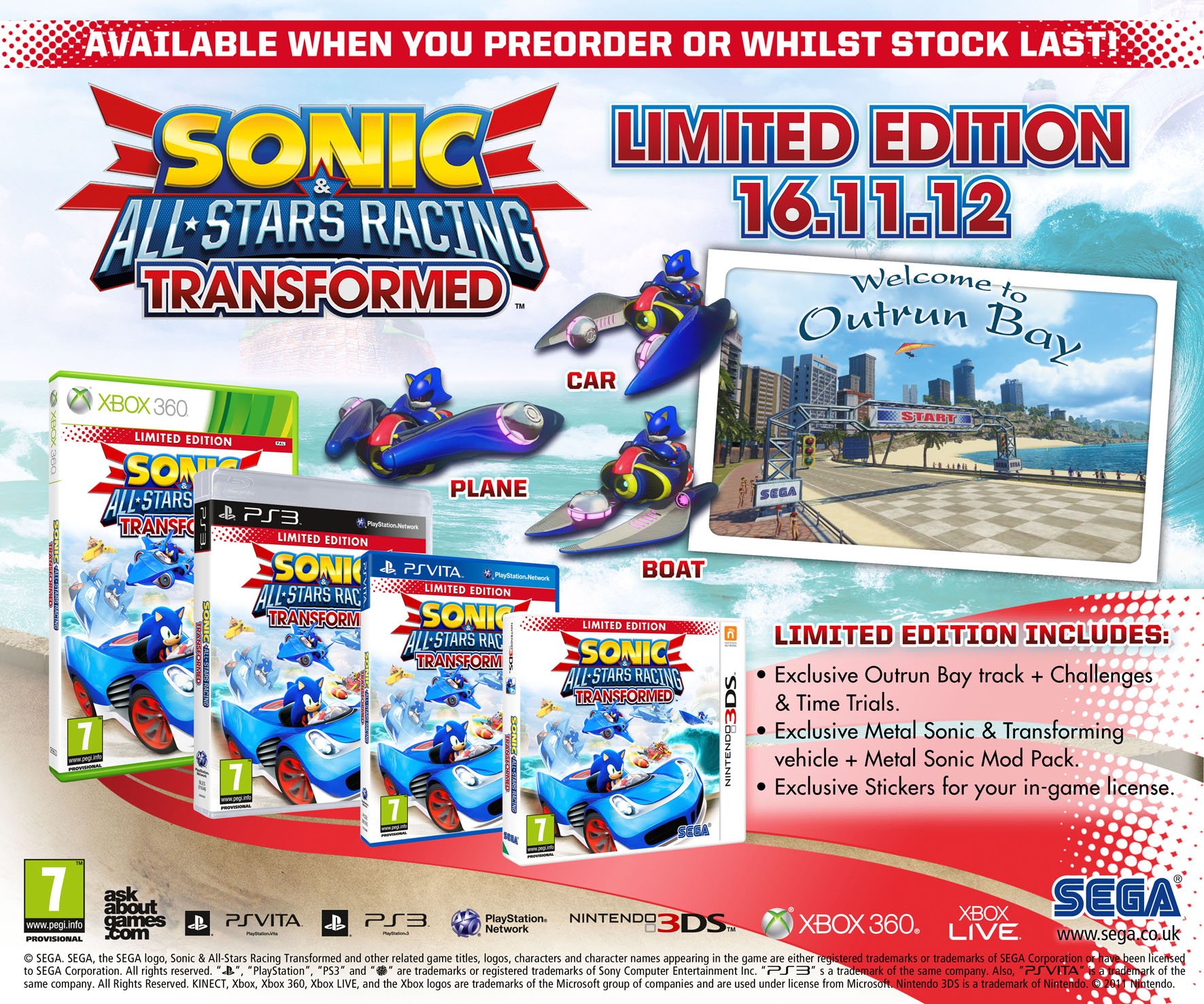 Sonic & All-Stars Racing Transformed: Limited Edition for Nintendo Wii U - Fun Racing Game for Family & Friends