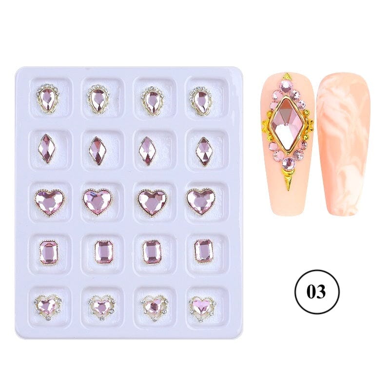 3D Crystal Charm Jewelry Set - 20pcs Elegant Beads for DIY Bracelets, Necklaces & Keychains | Perfect for Gifts, Party Favors & Fashion Accessories