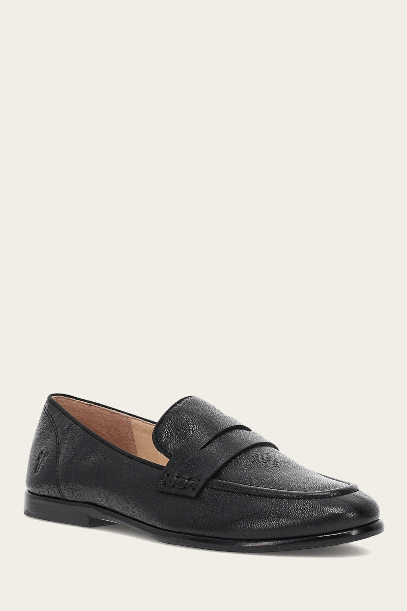 Faith Black Loafers for Women - Comfortable Slip-On Shoes for Work, Office & Casual Wear - Classic Penny Loafers with Cushioned Insoles