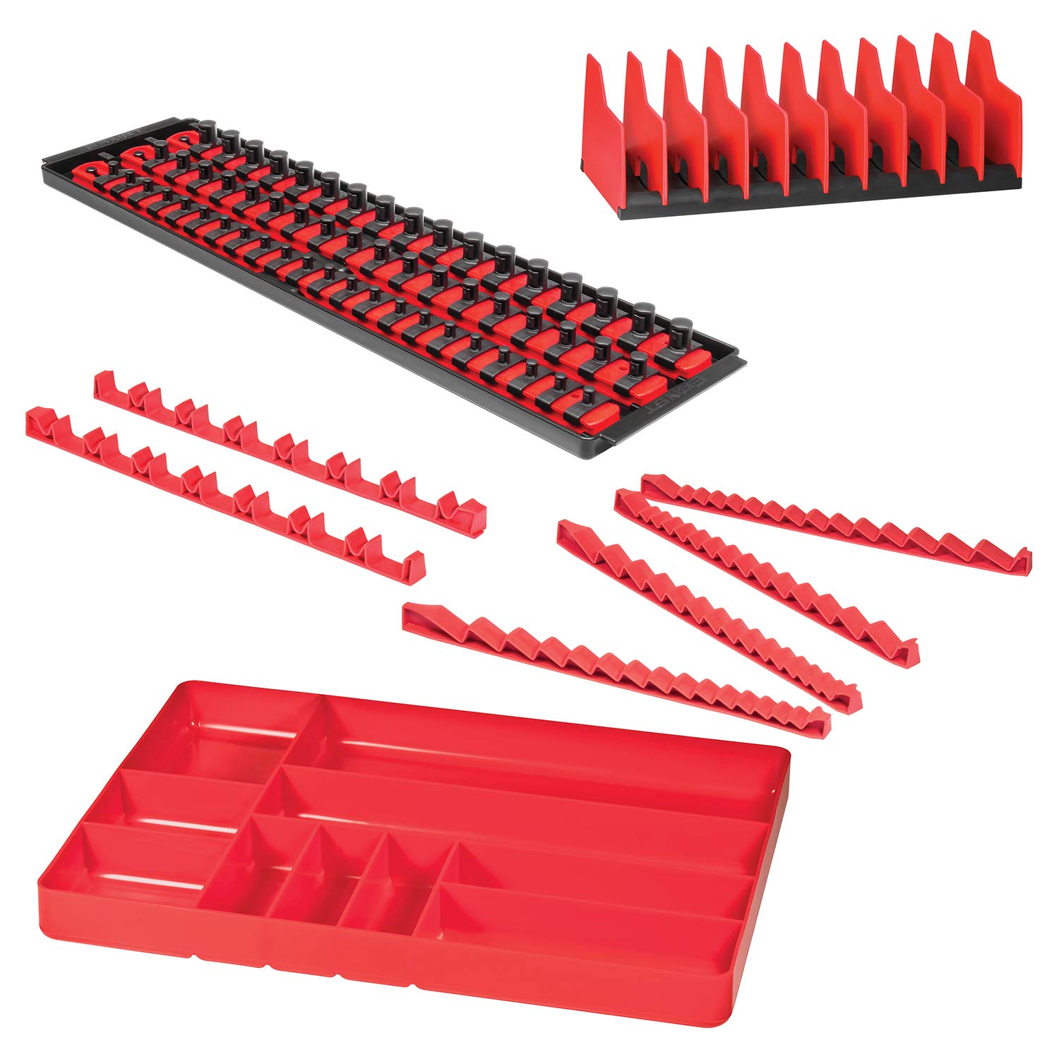 ERNST Tool Organizer Pro Pack - Heavy Duty Wrench & Socket Organizer for Mechanics & DIY - Perfect for Toolboxes, Garages & Workshops