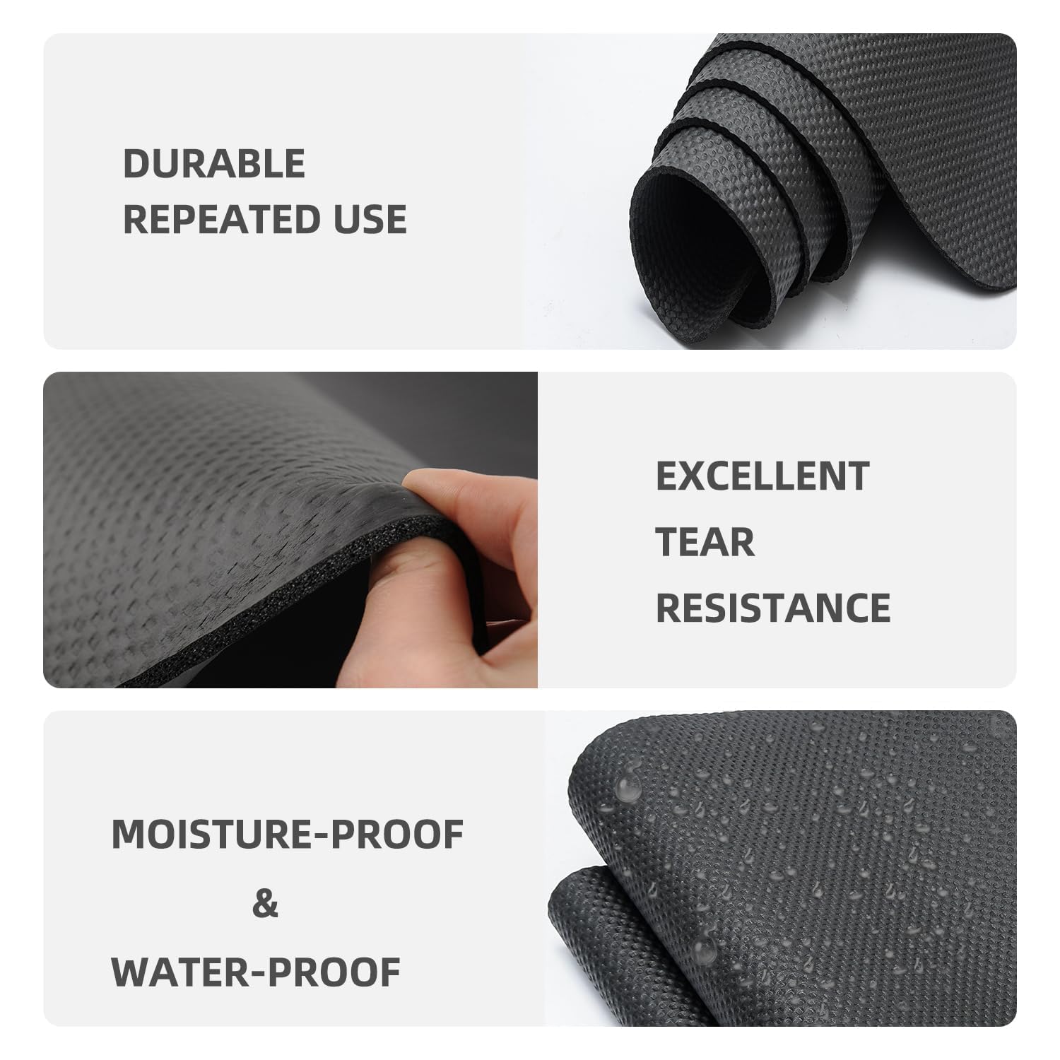 AmazonBasics Bike Mat for Indoor Exercise - Non-Slip Gym Floor Mat for Treadmill, Elliptical & Spin Bike - Protects Hardwood & Carpet Floors - Perfect for Home Gym, Yoga & Fitness Workouts