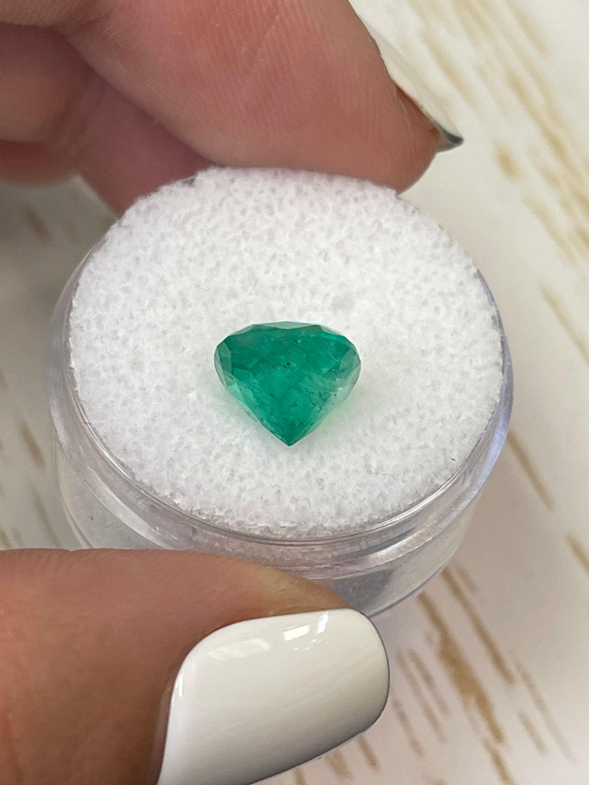 3.48 Carat 9.5x9mm Natural Colombian Emerald Loose Gemstone - Cushion Cut Earthy Green Color for Jewelry Making, Engagement Rings & Collector's Pieces