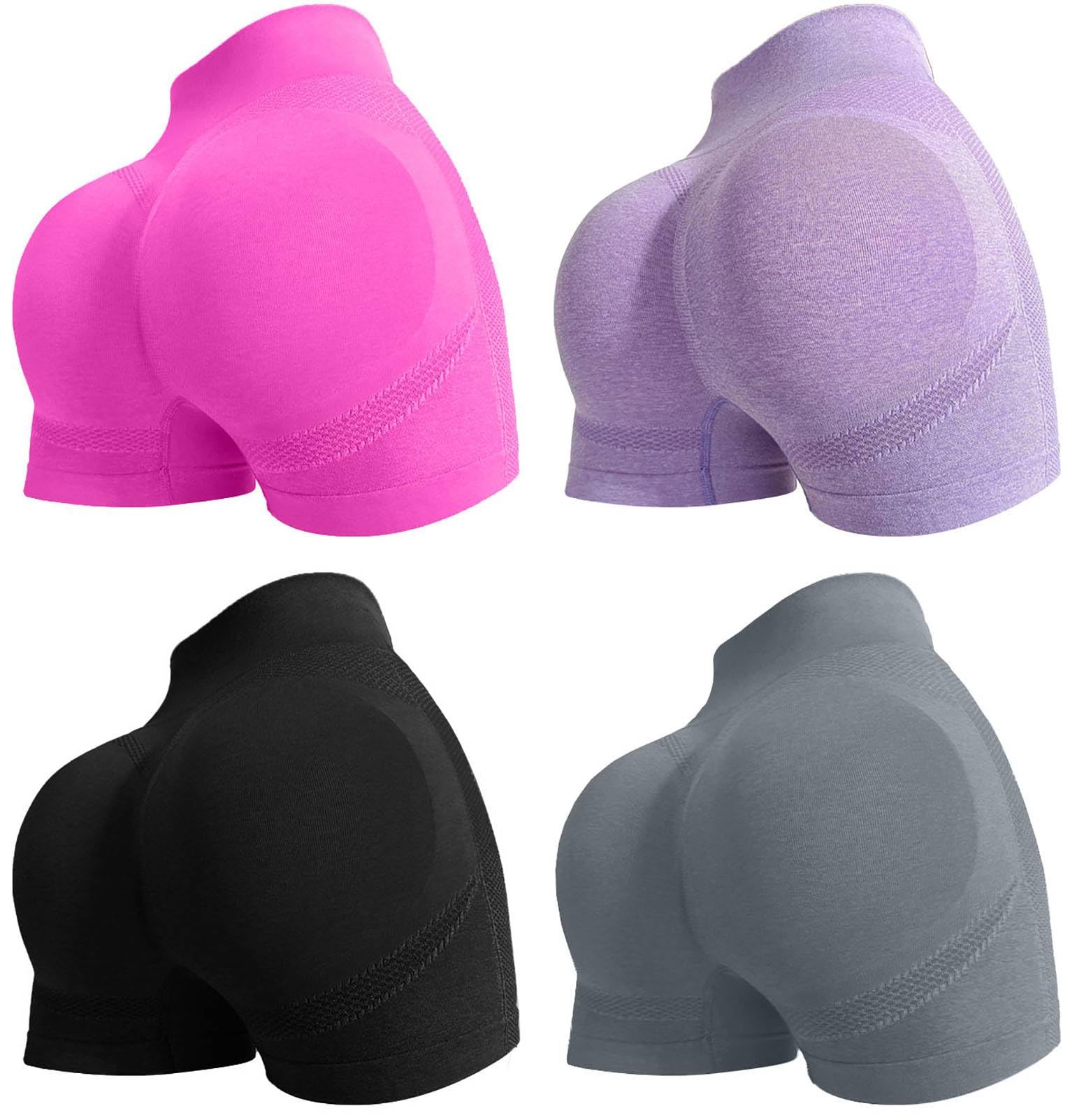 YOAKUKA Women's High Waist Seamless Workout Shorts - Yoga Gym Running Scrunch Butt Lifting Athletic Shorts for Women - Perfect for Yoga, Pilates, Gym & Lounge Wear