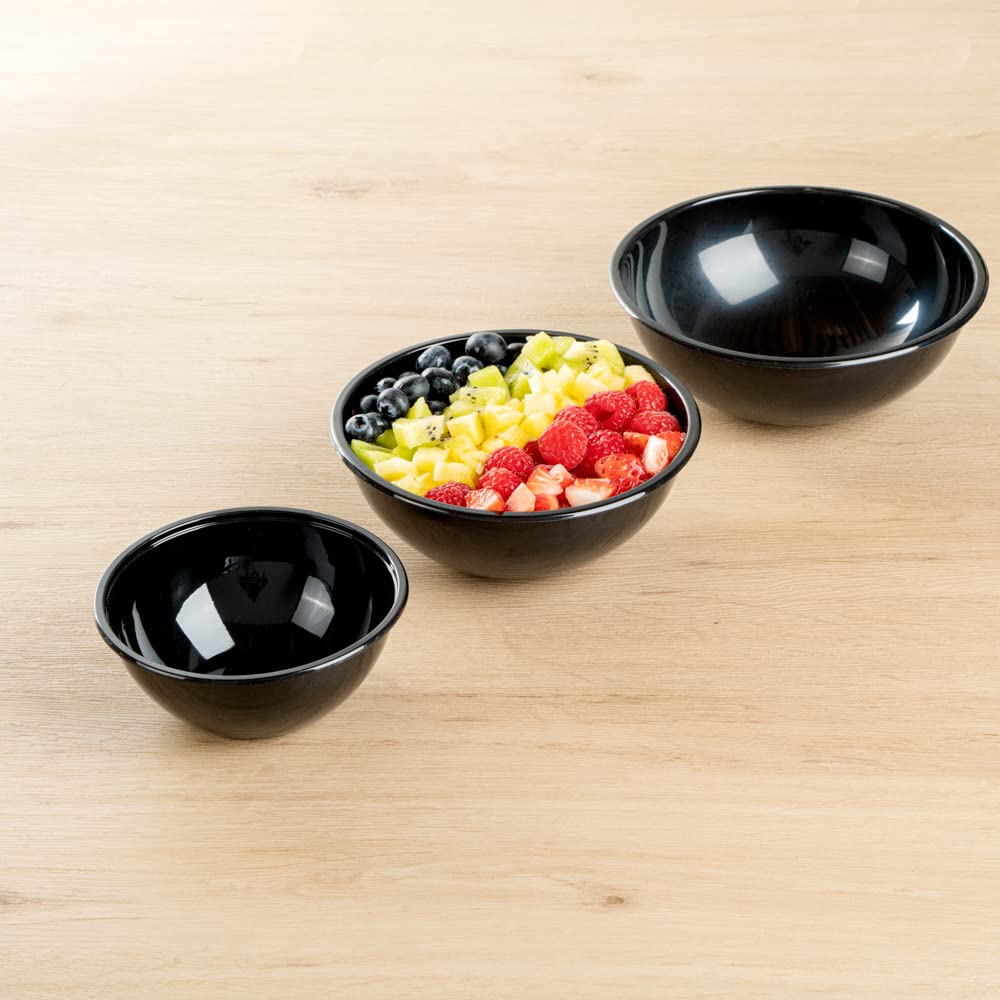 200-Pack 18oz Recyclable Plastic Salad Bowls - Disposable Black Restaurantware for Pasta, Salads, Takeout | BPA-Free, Eco-Friendly Food Containers for Catering, Parties & Meal Prep