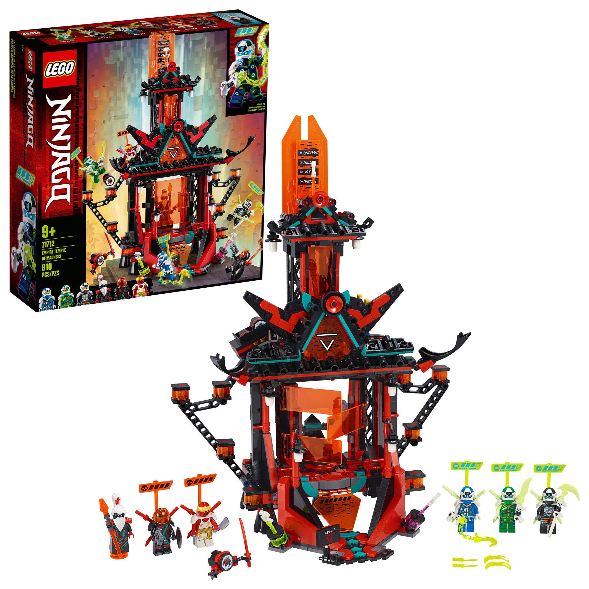 LEGO NINJAGO Empire Temple of Madness 71712 Ninja Building Set (810 Pieces) - Creative Construction Toy for Kids Ages 8+ | Perfect for Ninja-Themed Playtime and Collector's Display