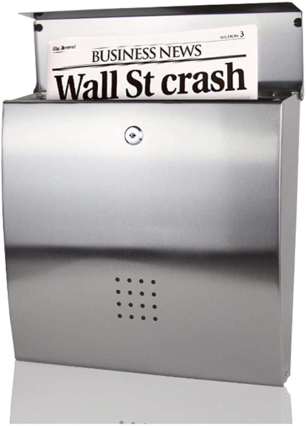 Waterproof Stainless Steel Wall-Mounted Mailbox with Lock - Outdoor Villa & Home Letter Box for Rain Protection | Perfect for Houses, Apartments, and Gated Communities