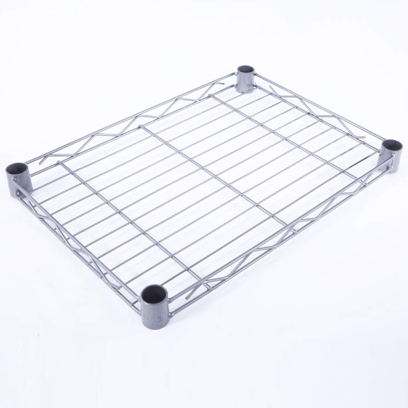 4-Tier Rectangle Carbon Steel Storage Rack - Silver Gray Heavy Duty Utility Shelf Organizer for Kitchen, Bathroom, Living Room | Space-Saving Solution for Pantry Organization, Garage Storage & Closet Shelving by MITPATY