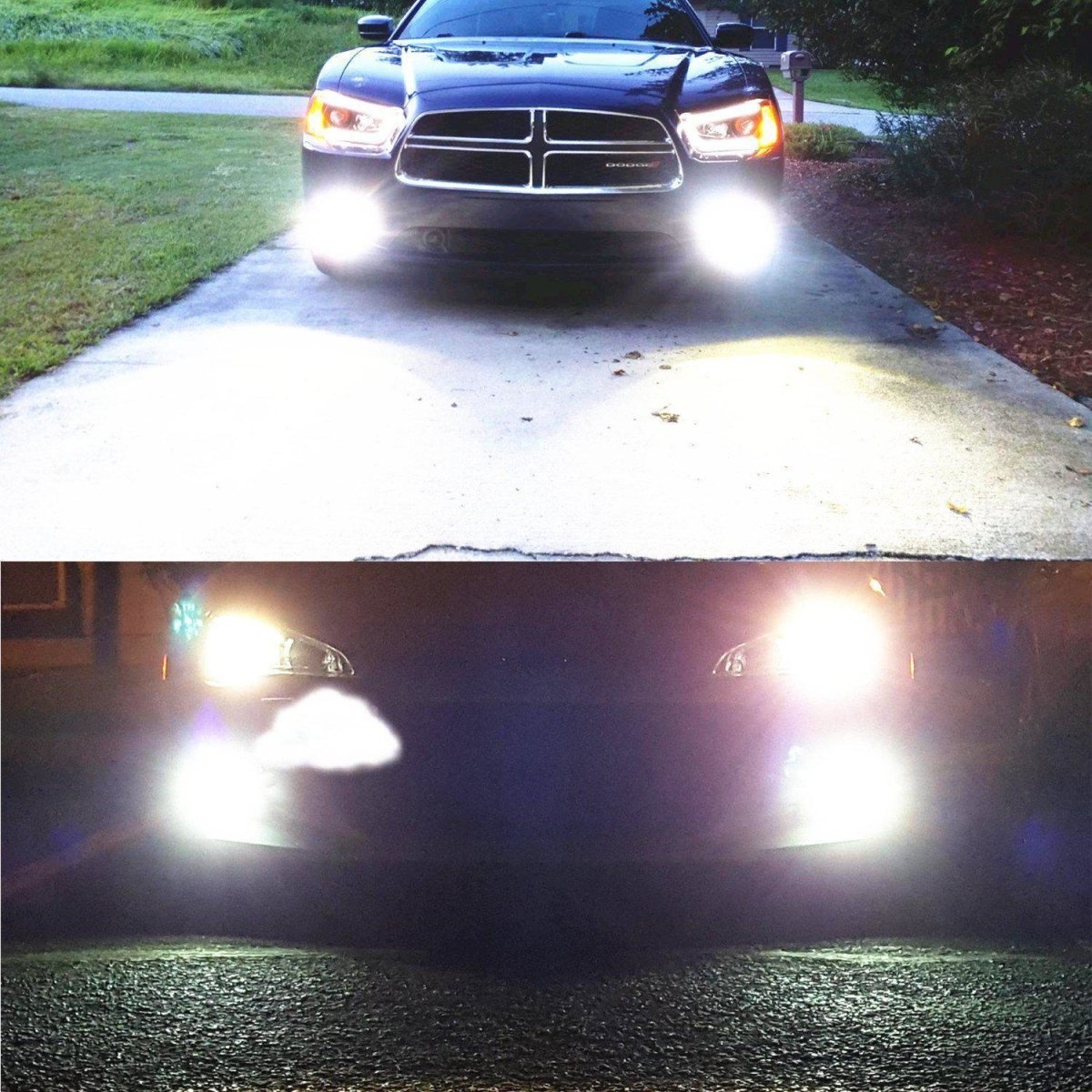 Super Bright H3 LED Bulbs 12V - 6000K White/3000K Yellow Fog Lights for Cars, Trucks & SUVs - Waterproof & Durable for Off-Road, Night Driving & Bad Weather