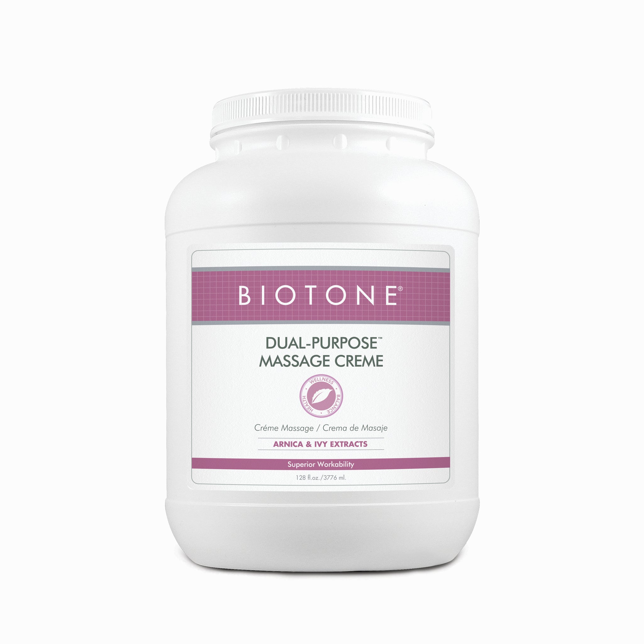 BIOTONE® Dual Purpose Massage Creme - Professional Massage Lotion for Therapists & Home Use - Deep Tissue & Relaxation Massage Cream for Spa, Salon, and Personal Care