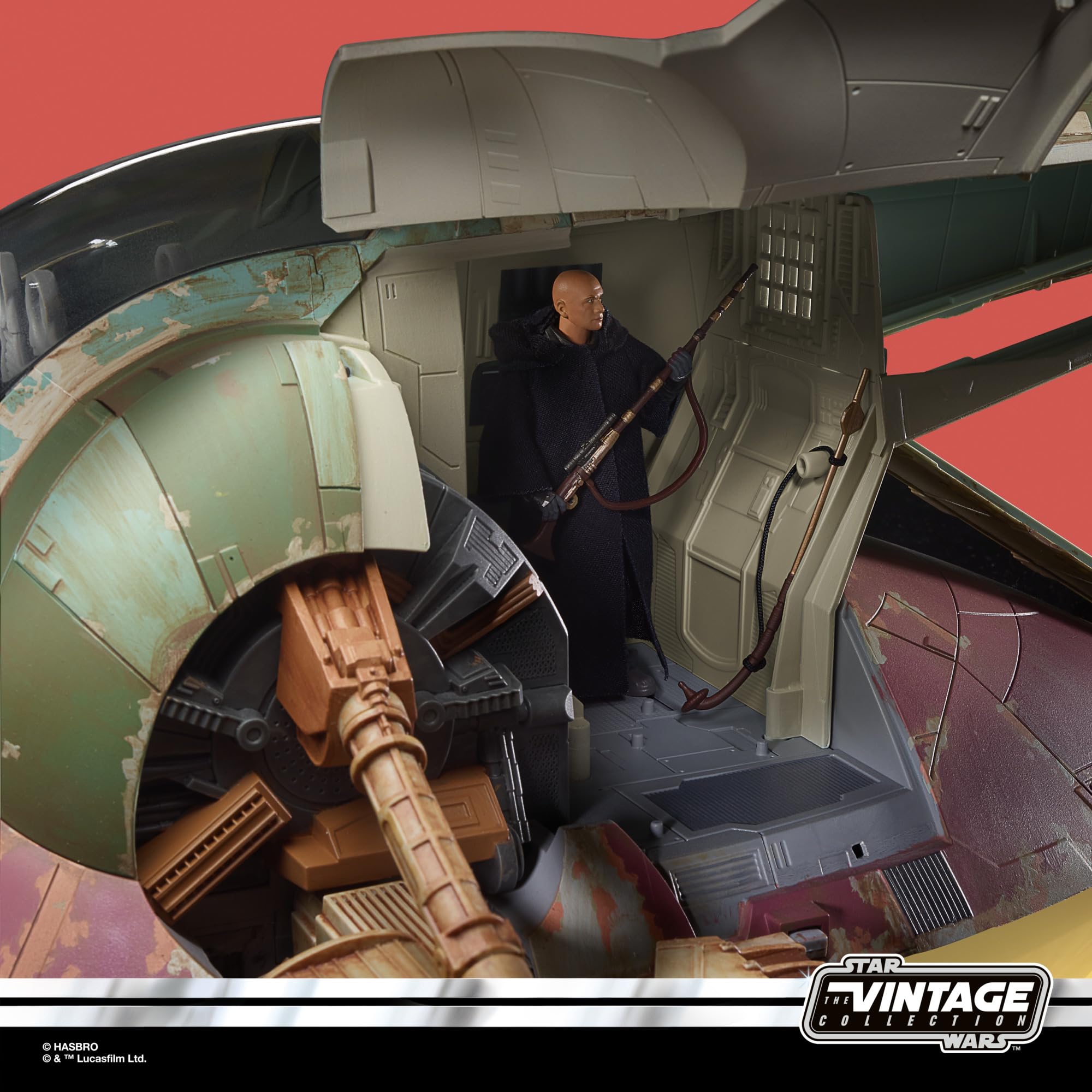 STAR WARS The Vintage Collection Boba Fett’s Starship 3.75-Inch Scale Vehicle - The Book of Boba Fett Action Figure Toy for Kids Ages 4+ | Collectible Gift for Fans, Space Adventure Play