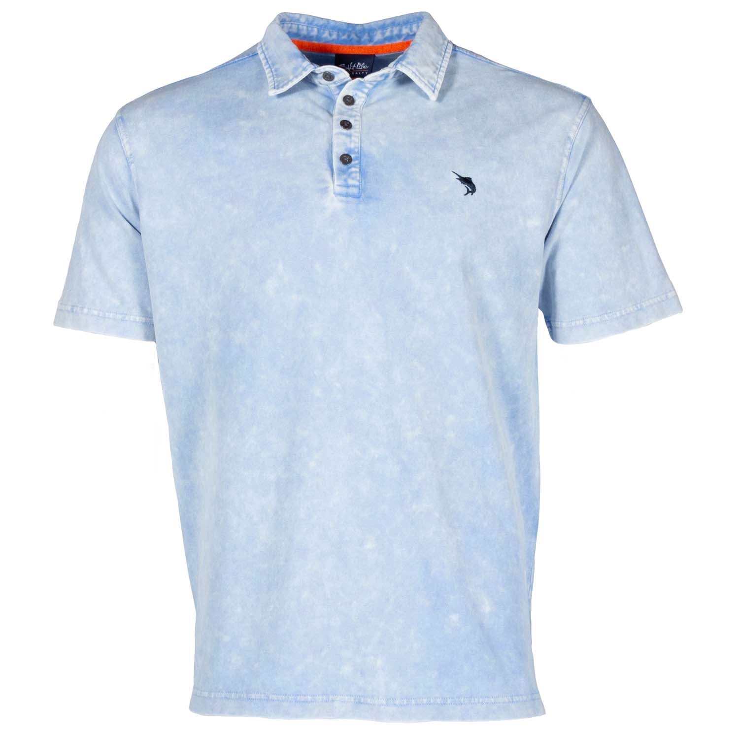 Men's Salt Life Tidal Shift Polo Shirt - Quick-Dry Performance Fishing Shirt for Boating, Golf & Outdoor Activities