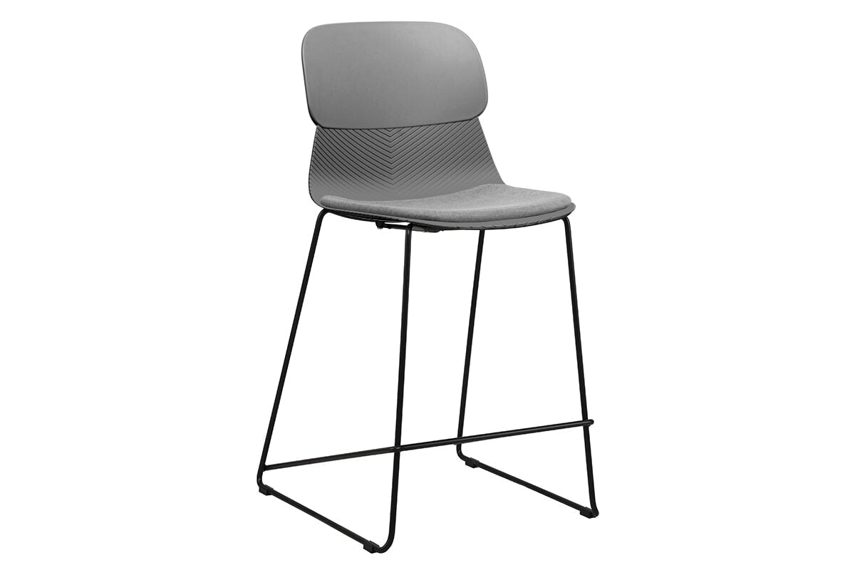 Sammy Counter Stool with Sled Base - 30 Inch Bar Height Stool, Durable Plastic Construction - Perfect for Kitchen Islands, Breakfast Bars & Home Decor
