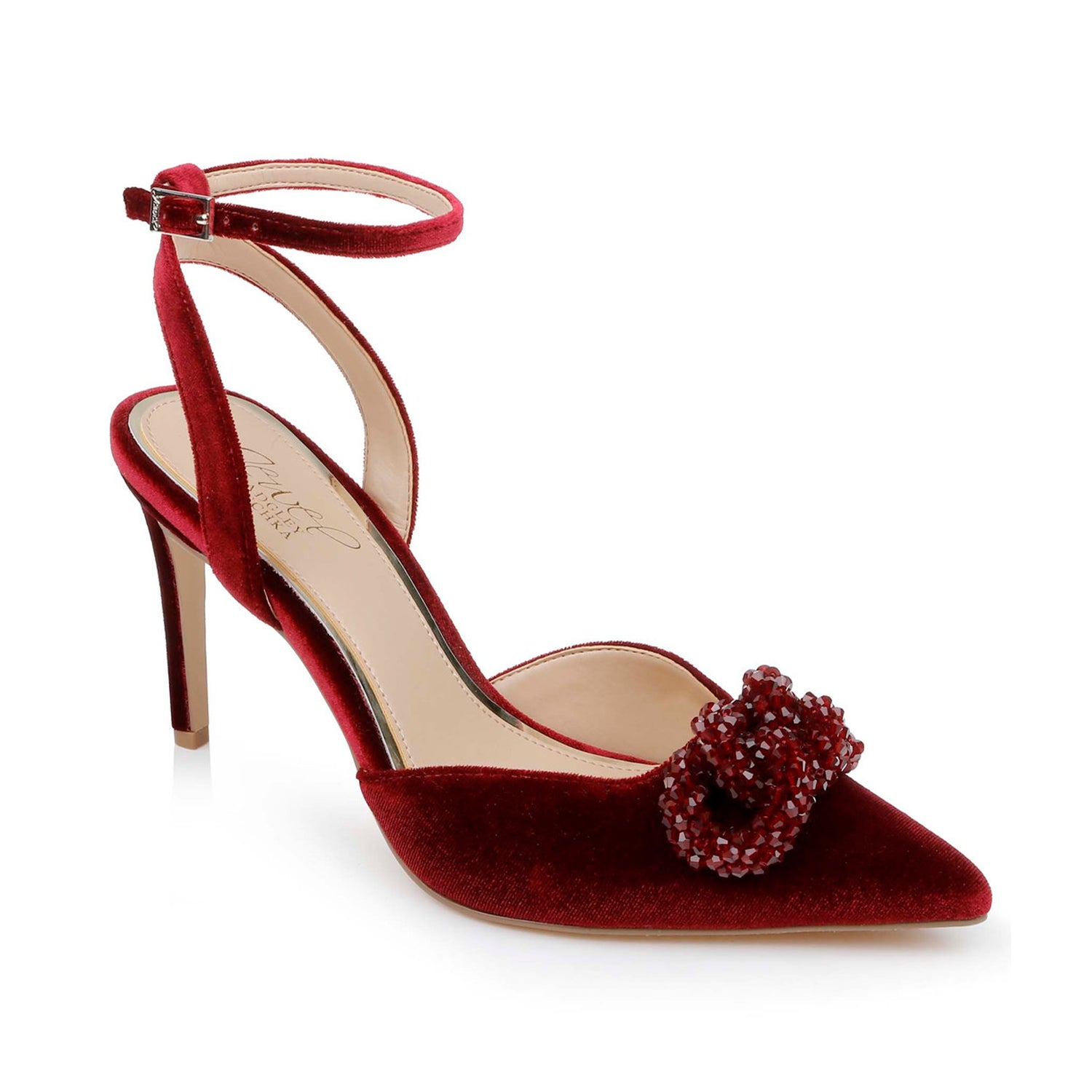 Badgley Mischka Women's Tailynn Heels in Bordeaux - Elegant Stiletto Pumps for Weddings, Parties & Special Occasions