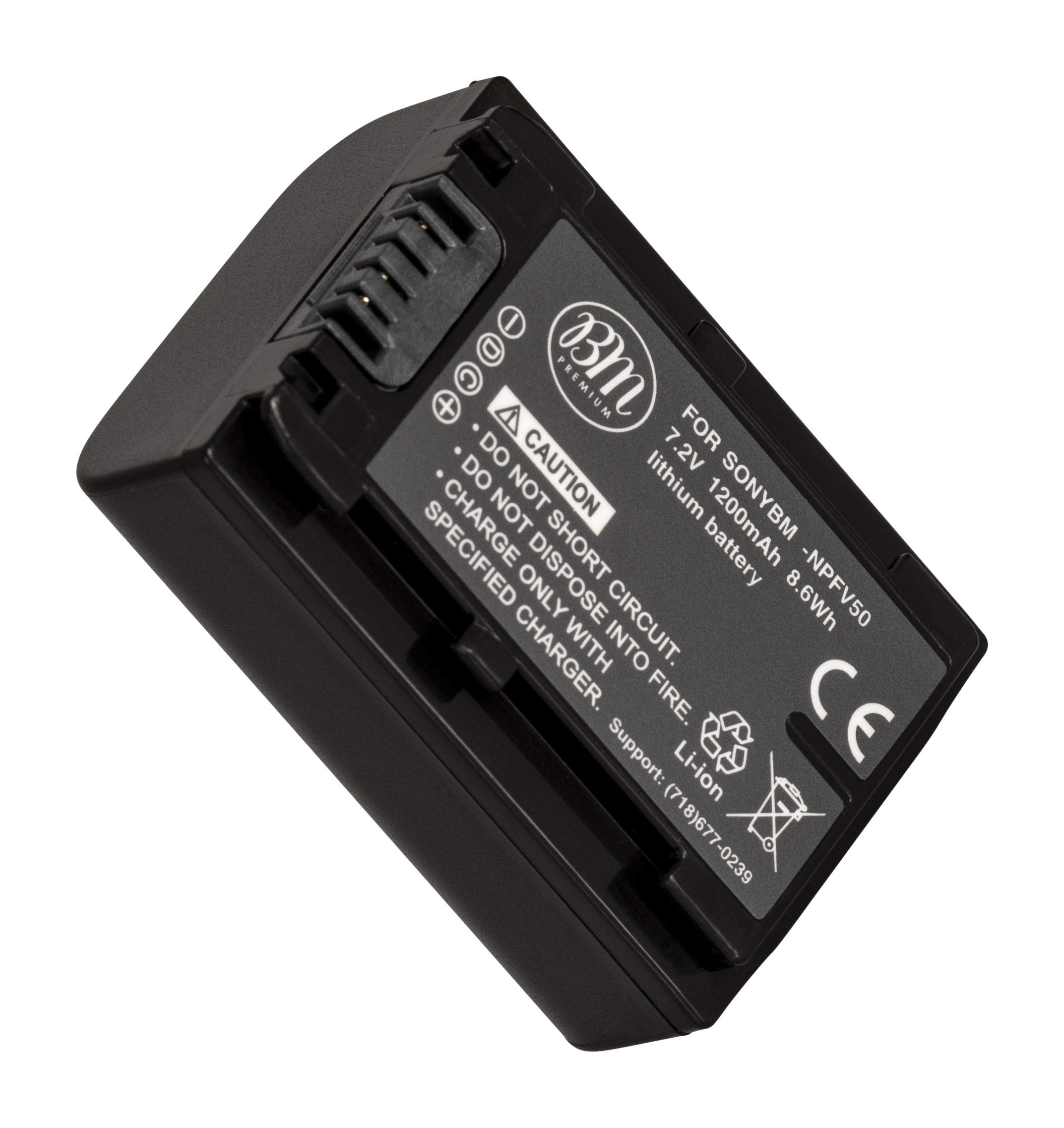 BM Premium NP-FV50 Replacement Battery for Sony Camcorders - Compatible with DCR-SX45, DCR-SX65, HDR-CX105, HDR-CX110, HDR-PJ10, HDR-XR150, NEX-VG30 & More - Perfect for Travel Vlogging, Outdoor Filming and Professional Videography