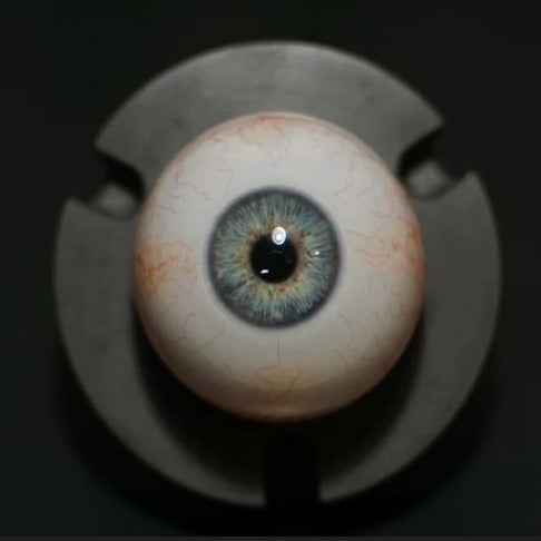 Fourth Seal Studios | Camera Ready Stone Blue Eyes (Pair) 26mm / 28mm - Perfect for Cosplay, Doll Customization & Photography Props