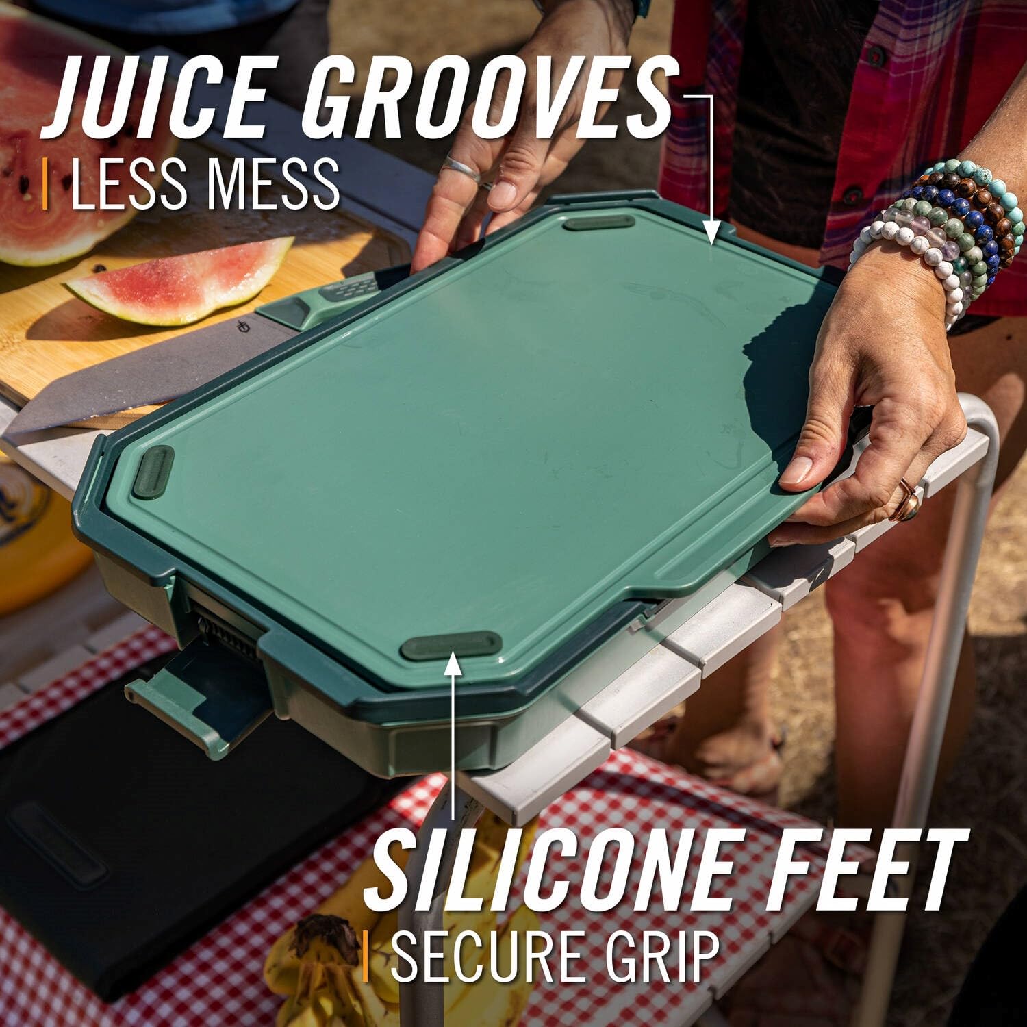Gerber Gear ComplEAT Cutting Board Set - Premium Polypropylene & Bamboo Cutting Boards with Chef's Knife & Paring Knife - Compact Nesting Design for Camping, RV & Small Kitchen Spaces